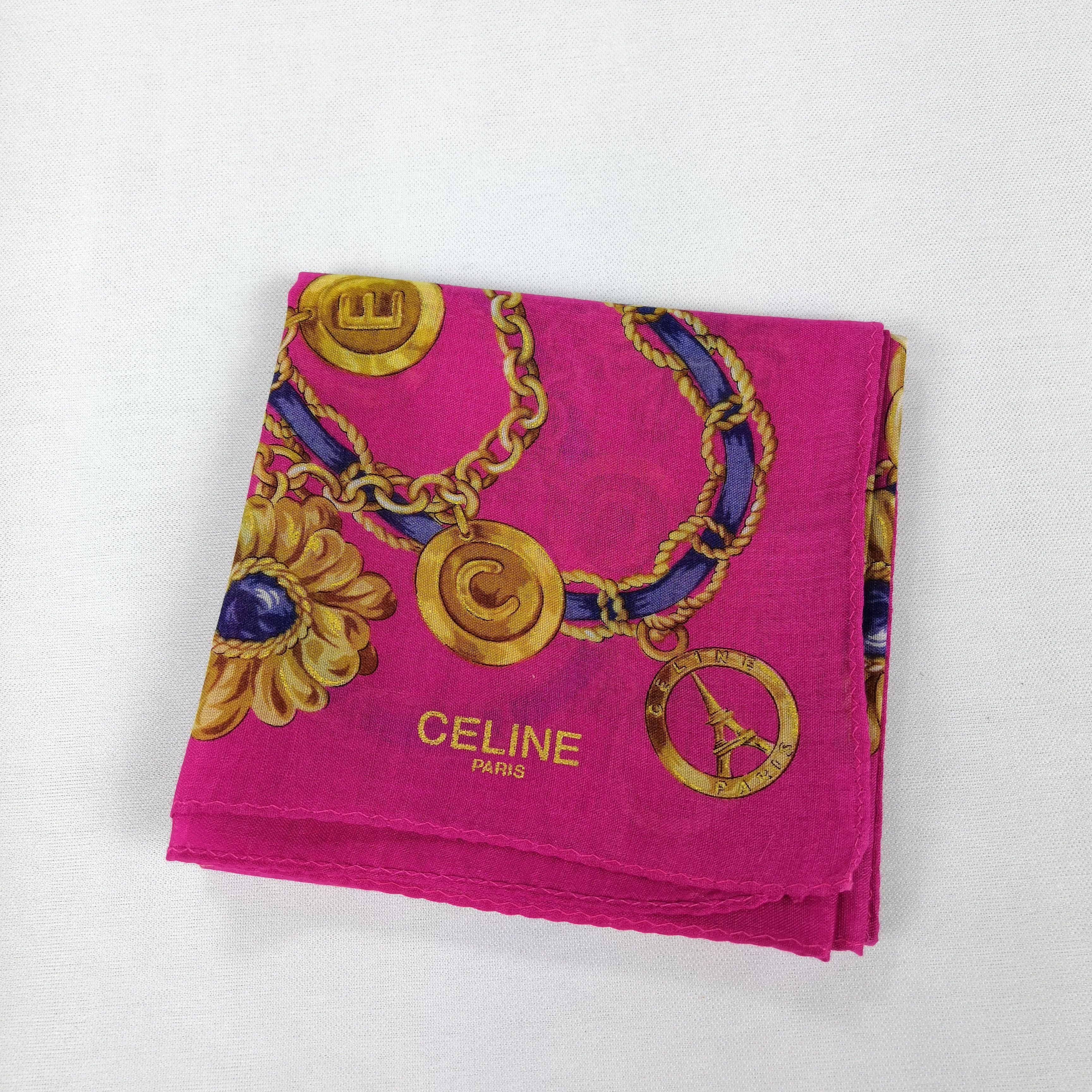 Japanese Brand Vintage Celine Paris Bandana Handkerchief Neckerchief Size ONE SIZE - 4 Thumbnail