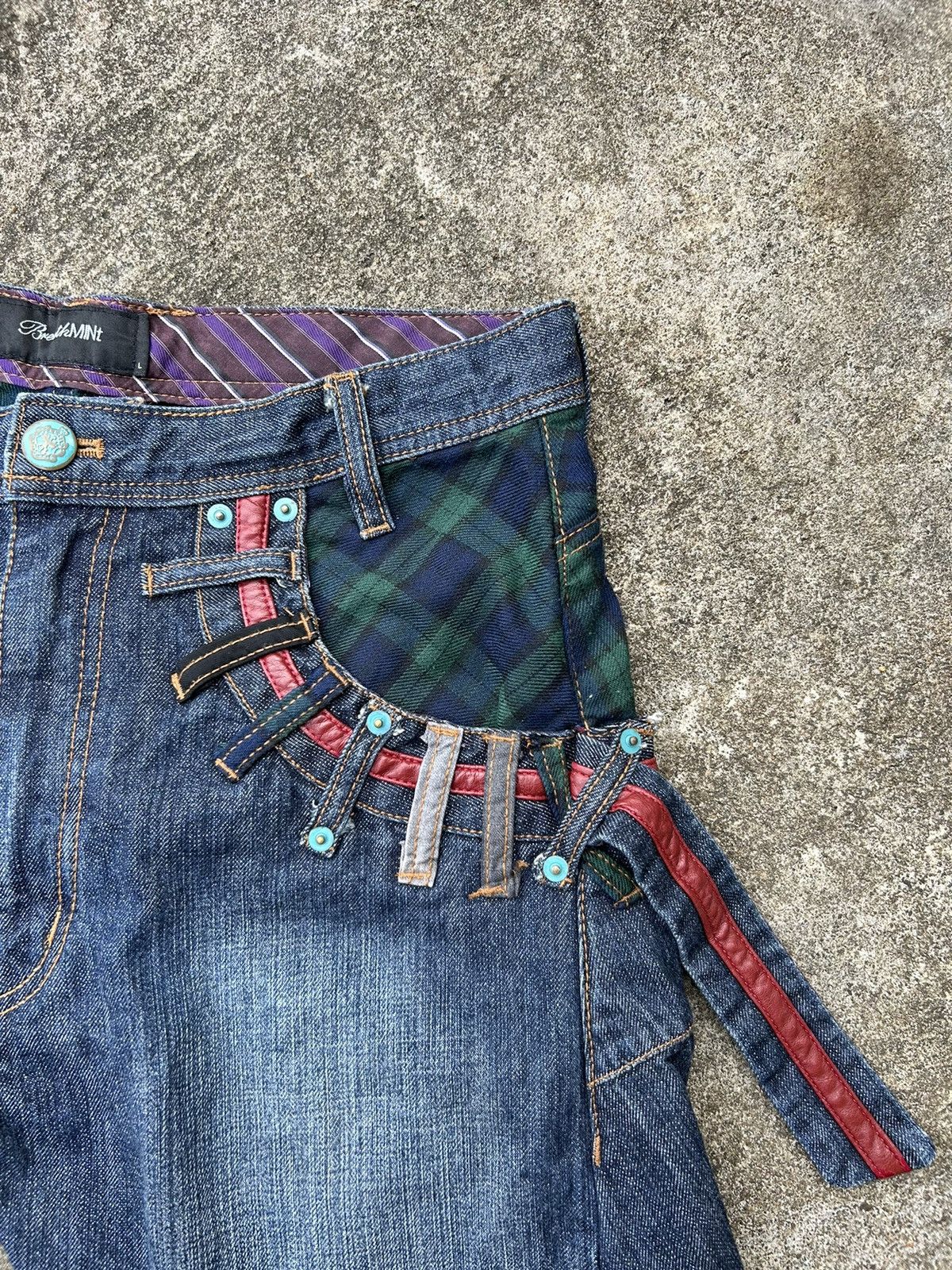If Six Was Nine × Japanese Brand × Le Grande Bleu (L.G.B.) Double waish denim short pants Ifsixwasnine lgb style Size US 26 / EU 42 - 5 Thumbnail