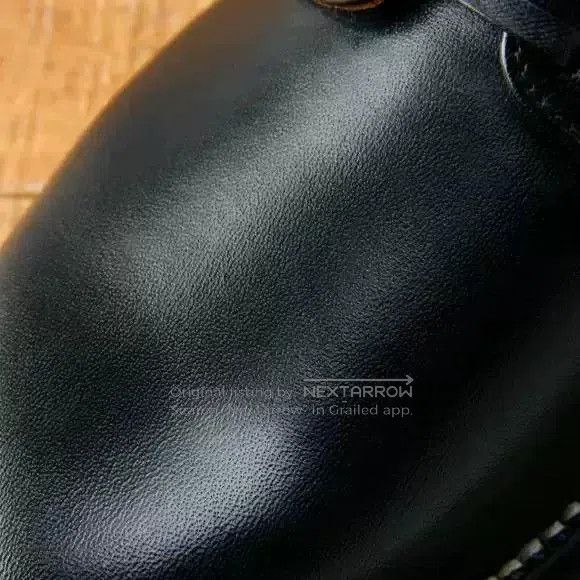 The Flat Head Black Leather Low-Top Derby Shoes. Size US 8.5 / EU 41-42 - 3 Thumbnail