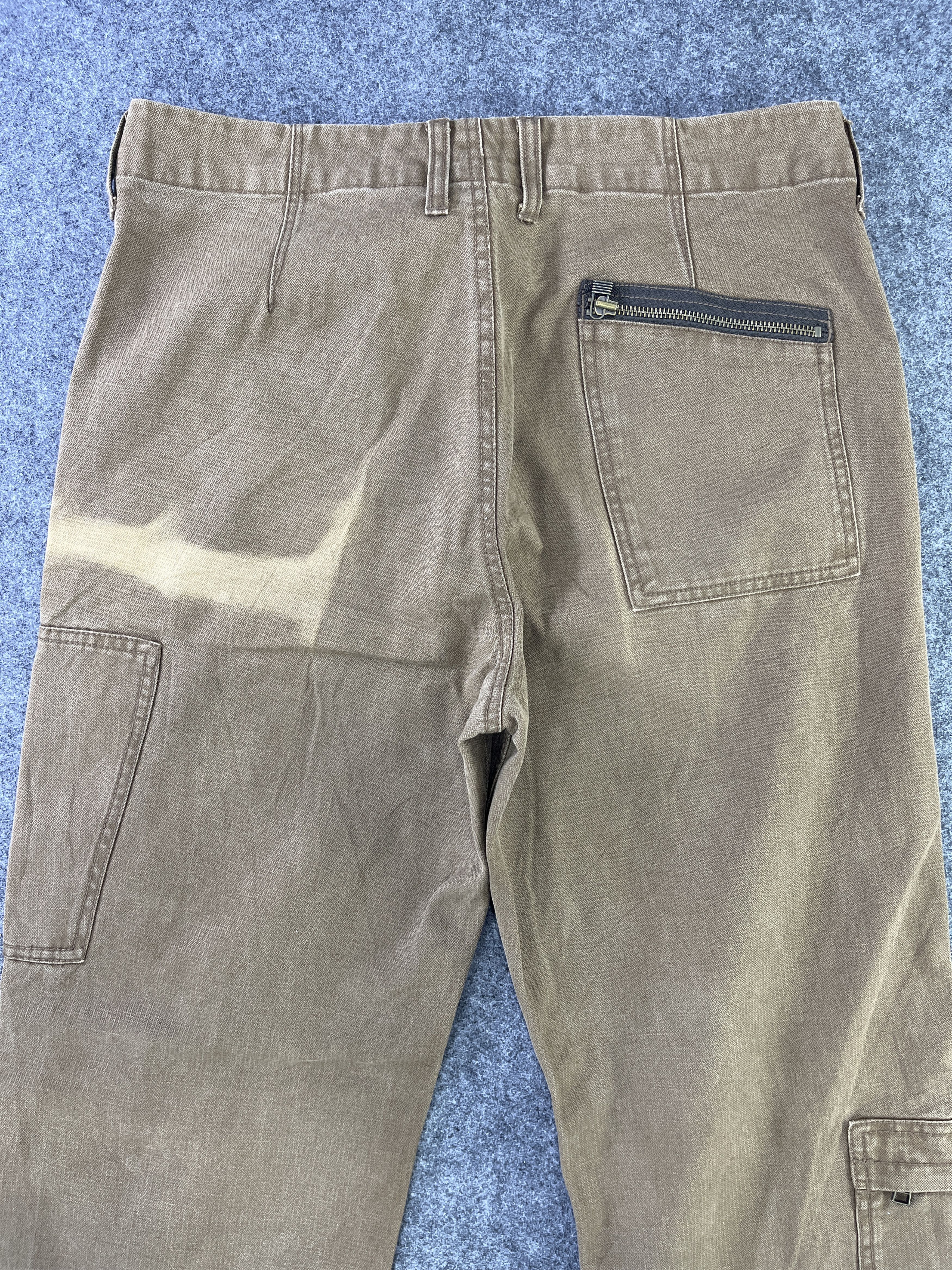 Japanese Brand Faded Brown Cargo Pants Multipocket - J950 Size US 33 - 4 Thumbnail