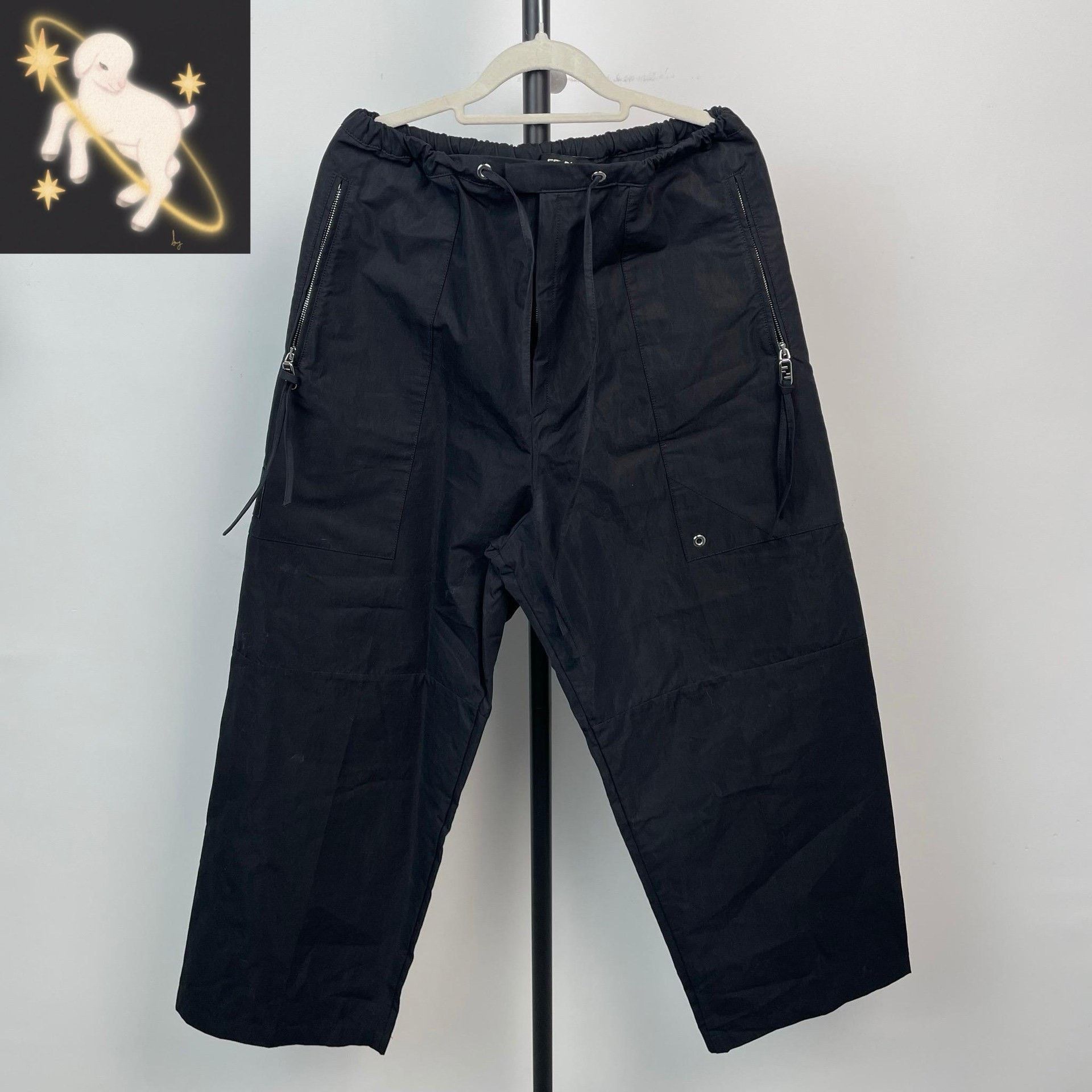 Fendi Fendi Wide-Leg Black Casual Pants 46 Men Size US 32 / EU 48 - 1 Thumbnail