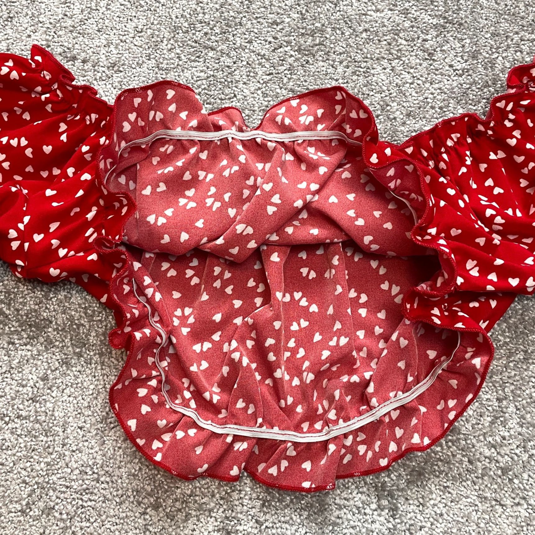 Shein SheIn Blouse Shirt Cropped Peasant Knit Polyester Red Polka Dot Short Sleeve Boat Neck XL Women’s Vintage No Size XL / US 12-14 / IT 48-50 - 6 Thumbnail