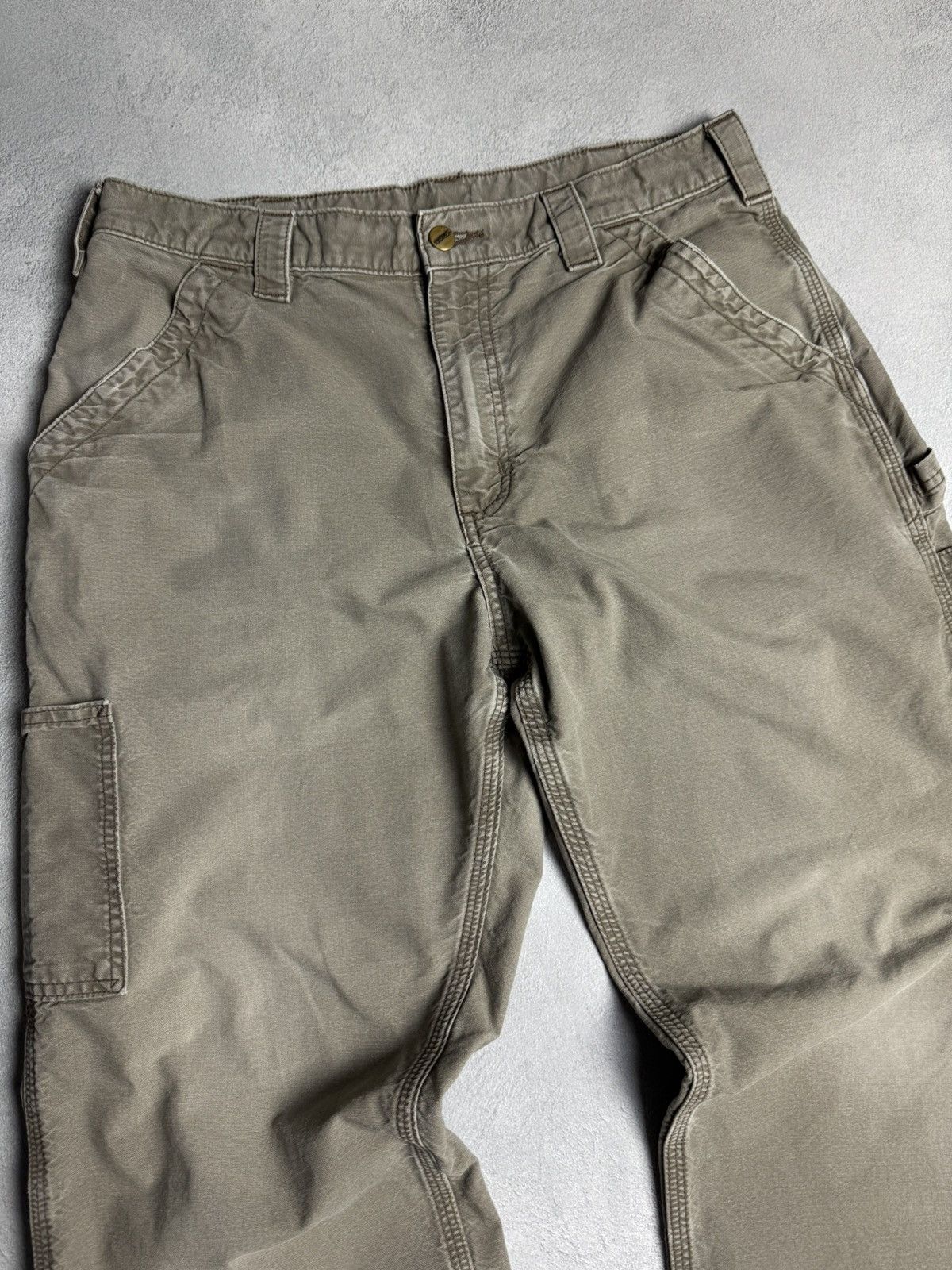 Carhartt × Vintage Carhartt Vintage 90s Straight Faded Carpenter Pants sz 34/30 Size US 34 / EU 50 - 8 Thumbnail