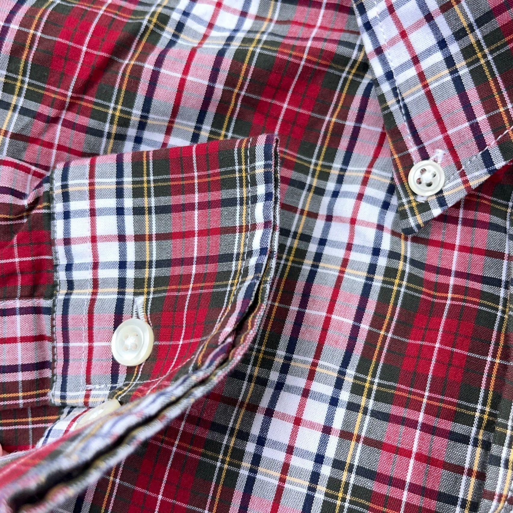 Brooks Brothers Brooks Brothers Shirt Adult Small Red Plaid Button-Up Oxford Cloth Mens Size 36R - 6 Thumbnail