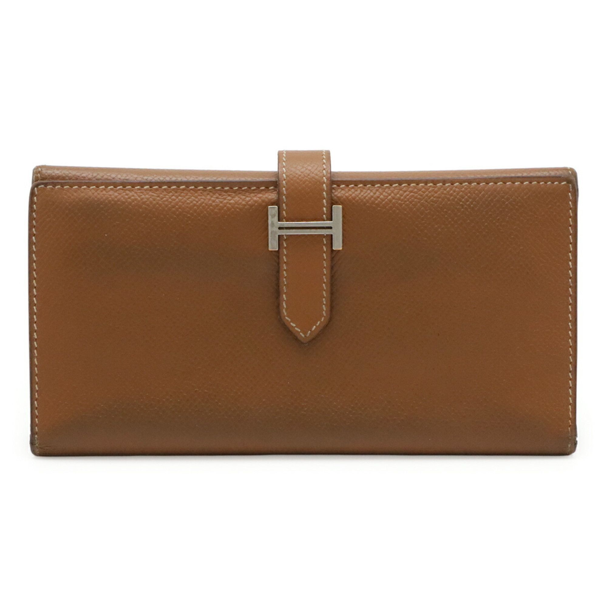 Hermes HERMES Bearn 2PLIS Tri-fold Long Wallet, Veau Epsom Leather, Gold, Camel, Brown, □J Stamp Size ONE SIZE - 1 Thumbnail