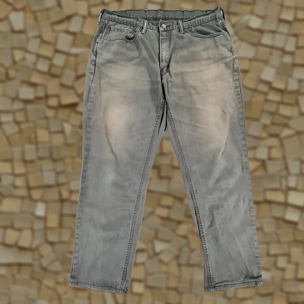 Levi's Levis 541 Jeans Grey Denim Athletic Fit Straight Leg 34W 28L Stretch Cotton Elastane 5-Pocket Mens Size US 34 / EU 50 - 1 Thumbnail