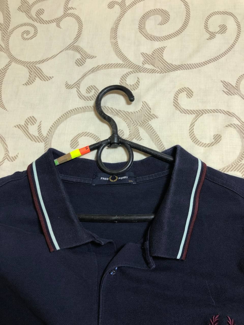 Fred Perry Fred Perry Men's Polo Shirt Embroidered Logo Navy Size US XXL / EU 58 / 5 - 9 Thumbnail