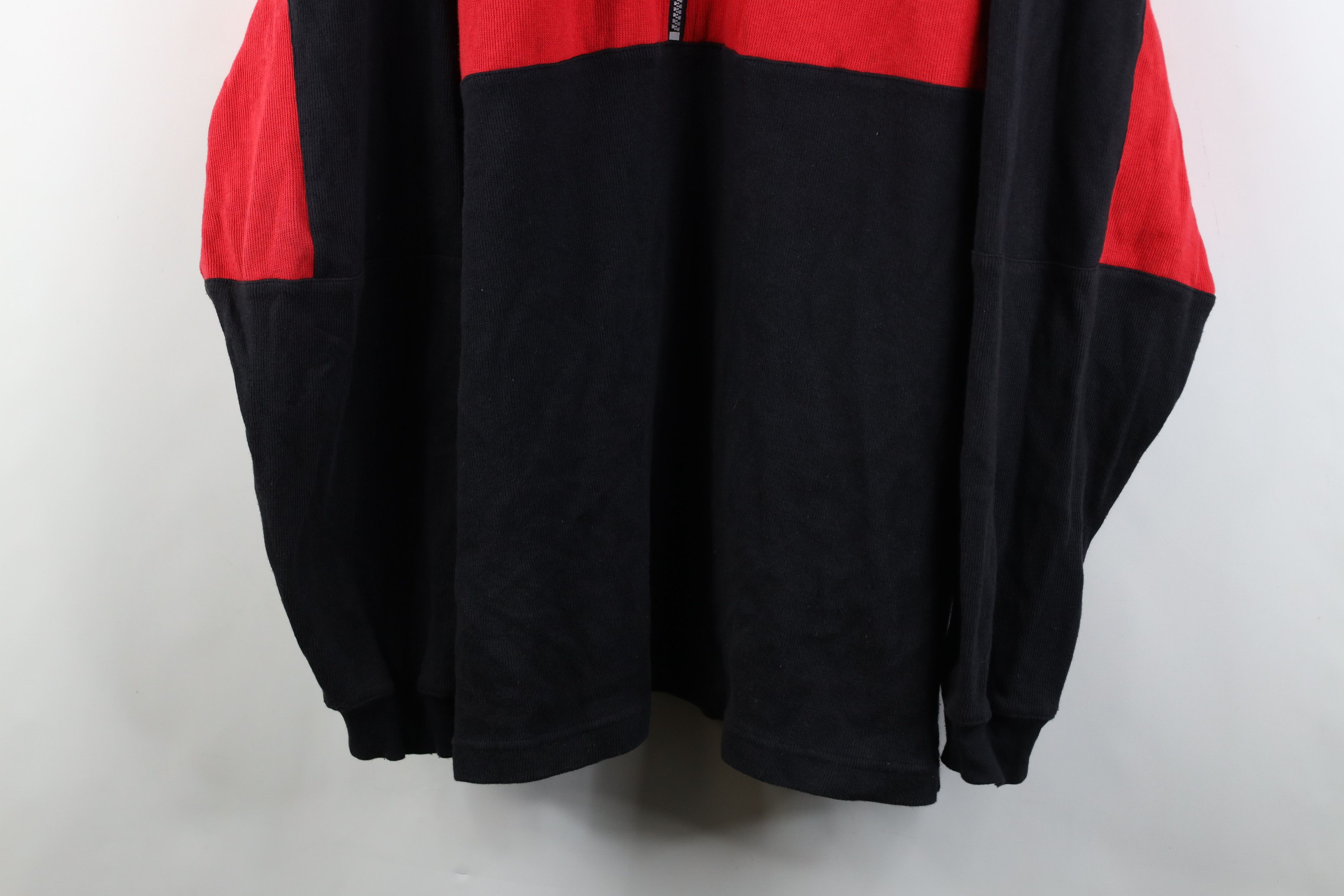 Marlboro Vintage 90s Marlboro Ribbed Knit Half Zip Pullover Sweater Size US XL / EU 56 / 4 - 3 Thumbnail