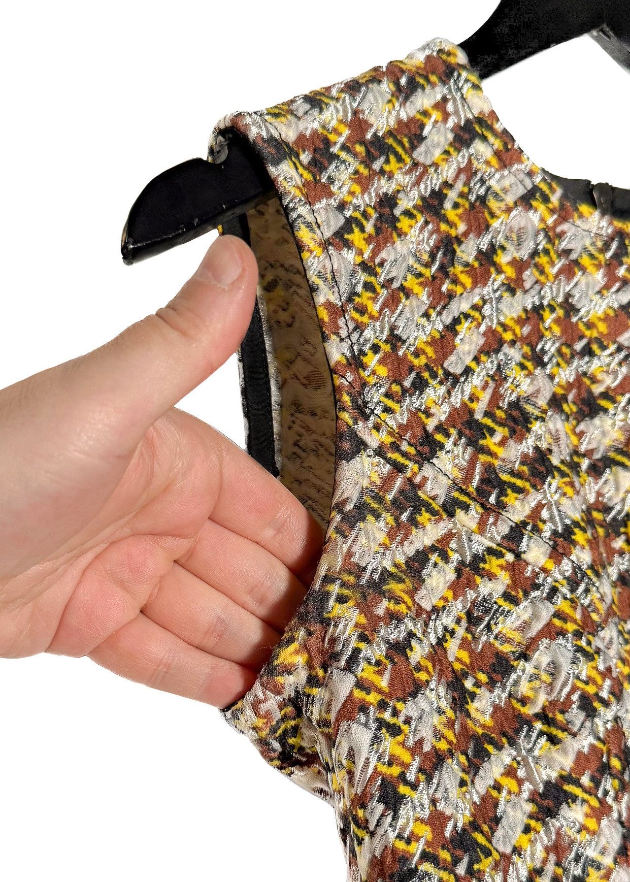 Louis Vuitton Louis Vuitton SS15 Houndstooth Pattern Sleeveless Dress Size XS / US 0-2 / IT 36-38 - 4 Thumbnail