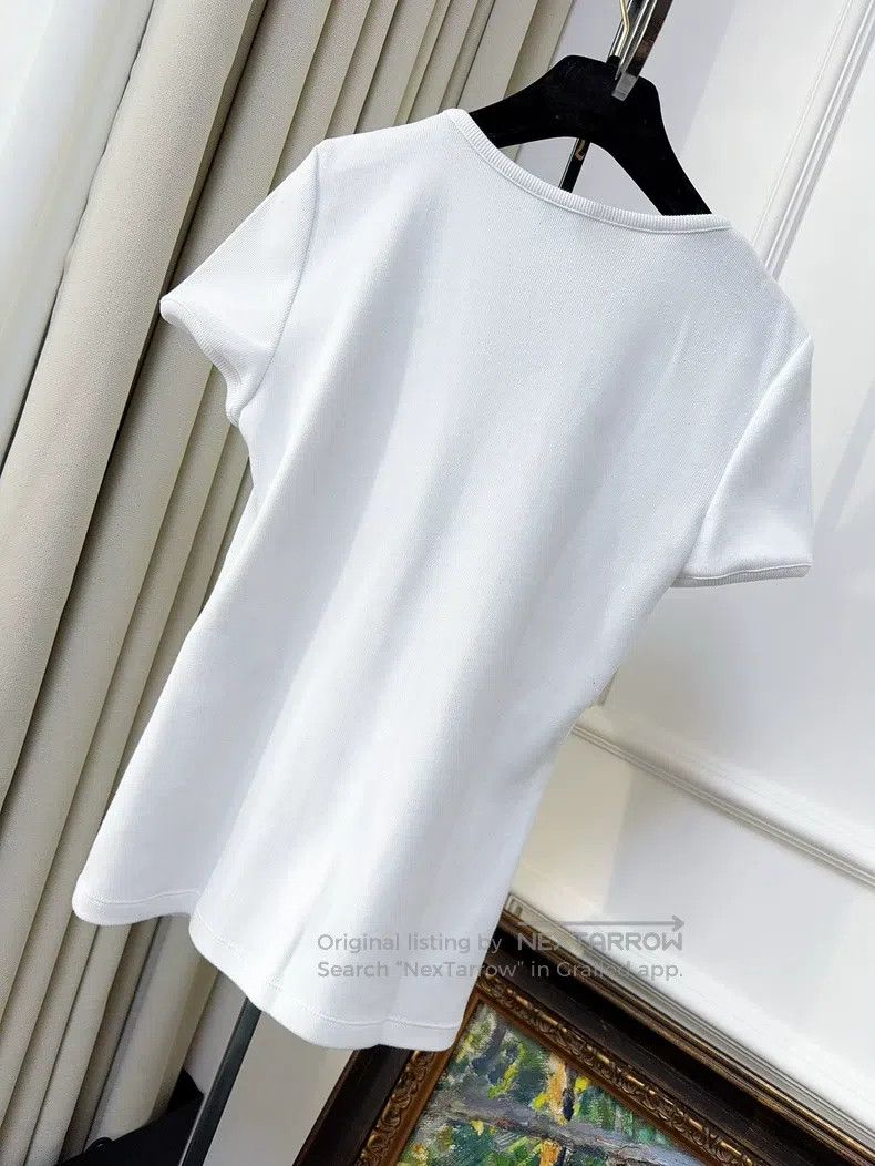 Chanel Chanel 23C embroidered studd bead sequin letter white shor Size S / US 4 / IT 40 - 2 Thumbnail