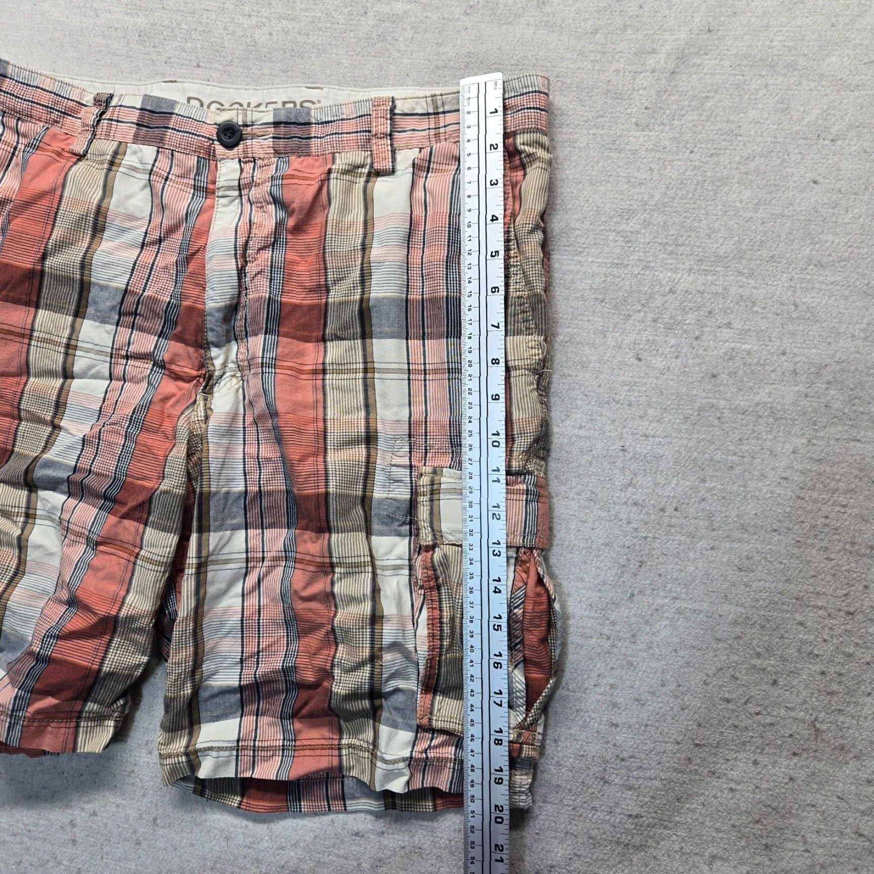 Dockers DOCKERS Relaxed Fit Orange Plaid Cotton 5 Pocket Shorts Men's Size 38 Size US 38 / EU 54 - 6 Thumbnail