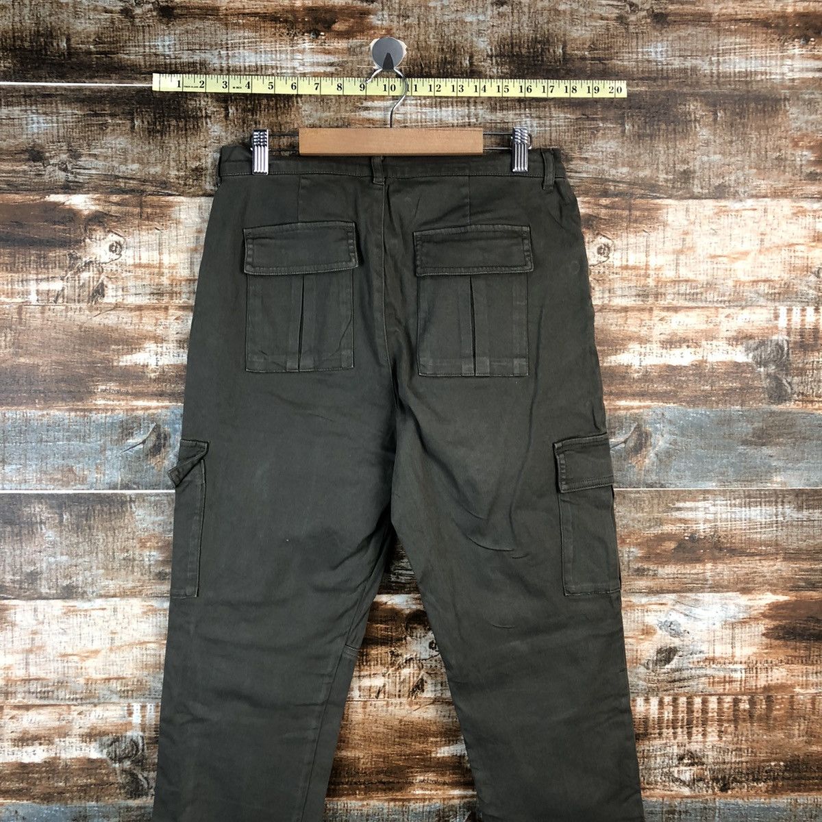 Japanese Brand Denimus Green Cargo Multipocket Pants #A2538 Size US 29 - 17 Thumbnail