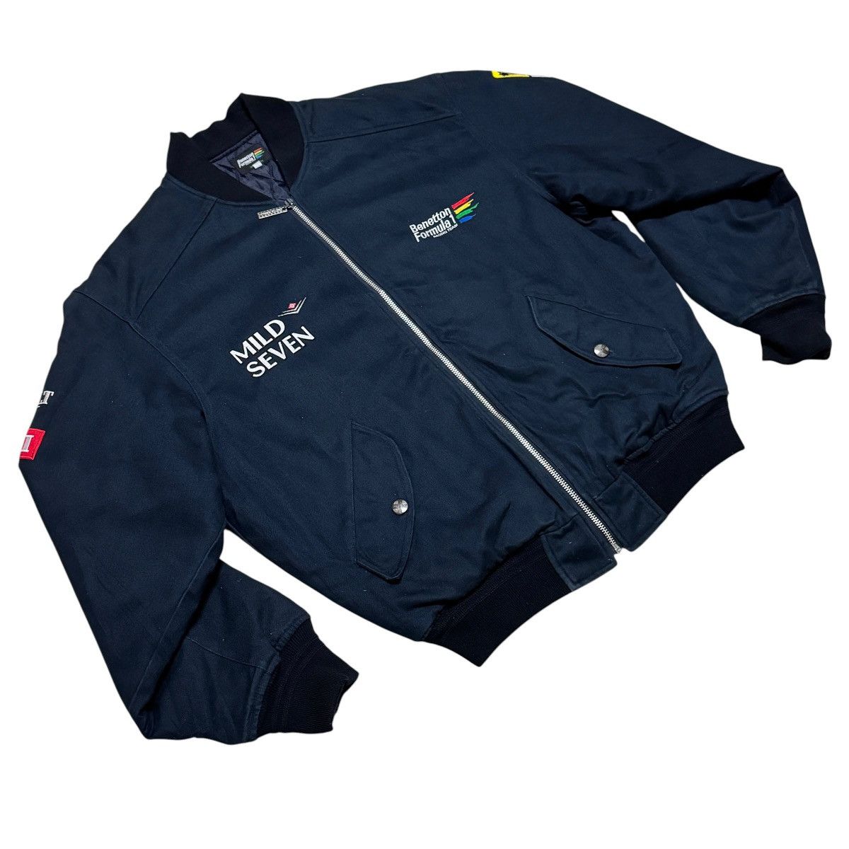 Benetton Vintage Rare Benetton Renault F1 Racing Team Bomber Jacket Size US L / EU 52-54 / 3 - 5 Thumbnail
