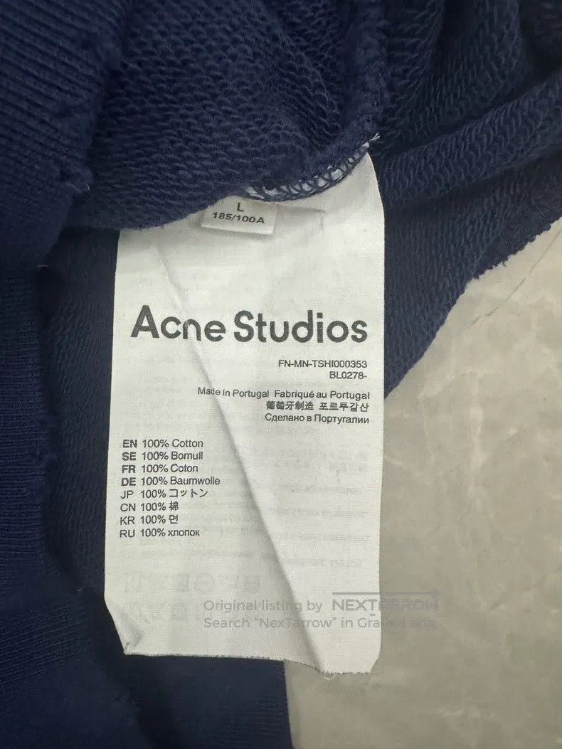Acne Studios Acne Studios A dark blue hooded sweatshirt Size US L / EU 52-54 / 3 - 4 Thumbnail