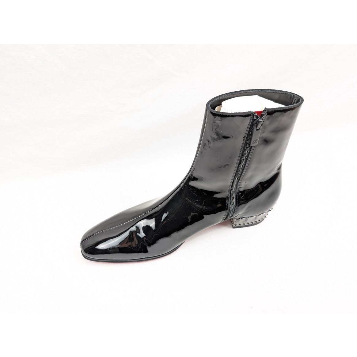 Christian Louboutin o1rshd1 Lipsiboot 35mm Patent Leather Boot in Black Size US 12 / EU 45 - 12 Thumbnail