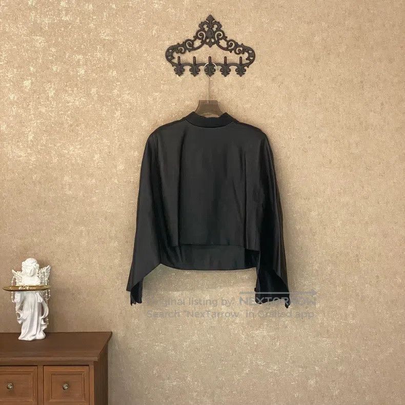 Loewe Loewe Black Leather Jacket with Back Logo Size S / US 4 / IT 40 - 2 Thumbnail