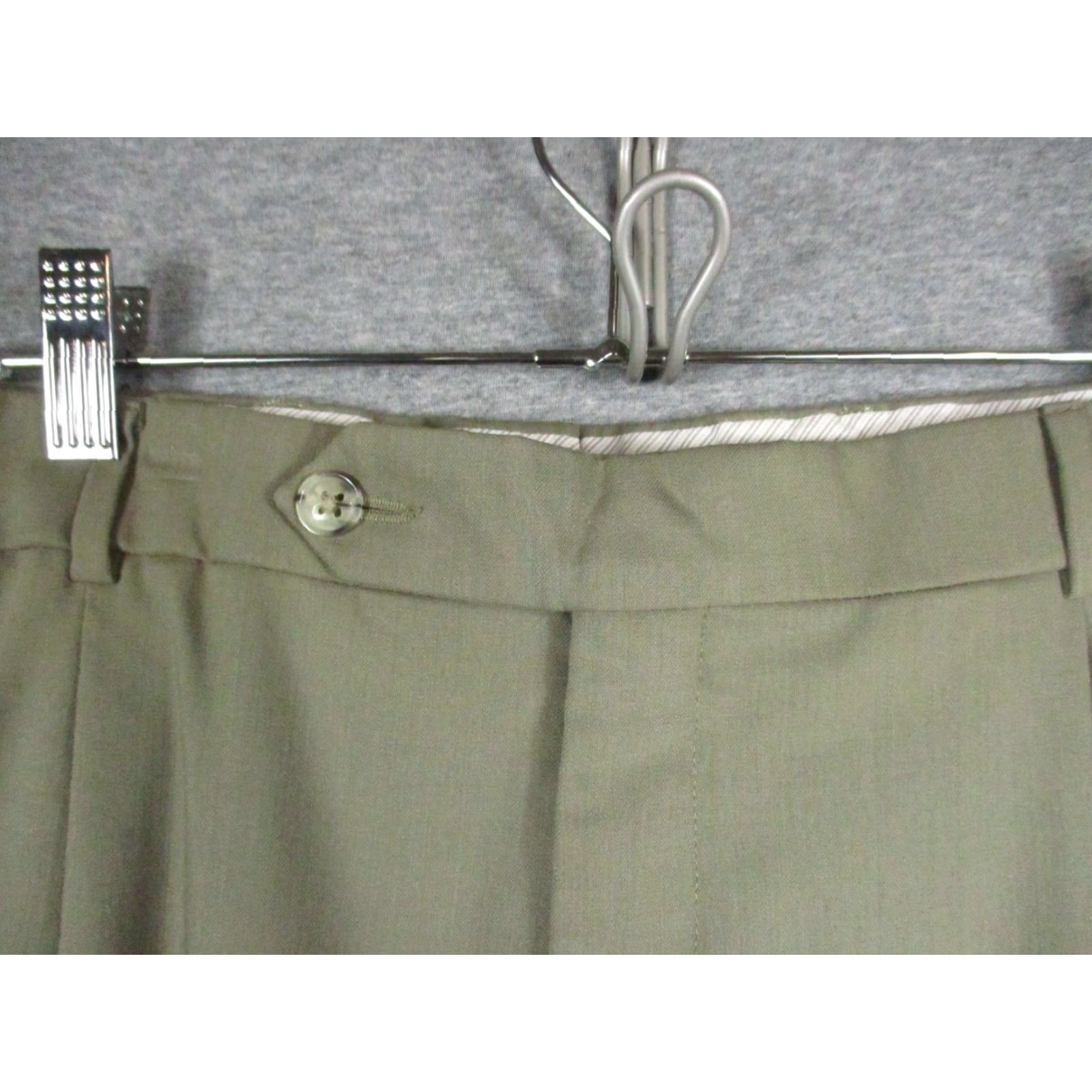 Vintage BALLIN Ballin Super 120's Wool Dress Pants Mens 36x28 Tan Brown Comfort EZE Regular Dress Pants Mens Size US 36 / EU 52 - 3 Thumbnail