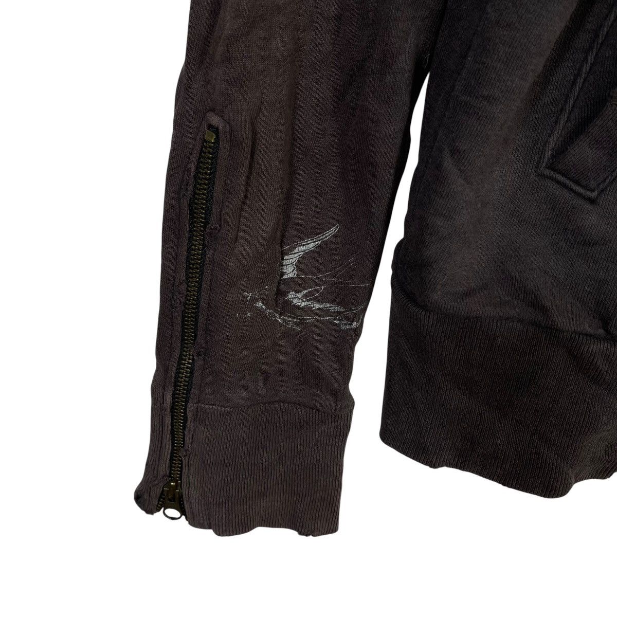 Japanese Brand Japanese Brand Skull Tattoo Full Zip Hoodie Dark Brown Size US L / EU 52-54 / 3 - 8 Thumbnail