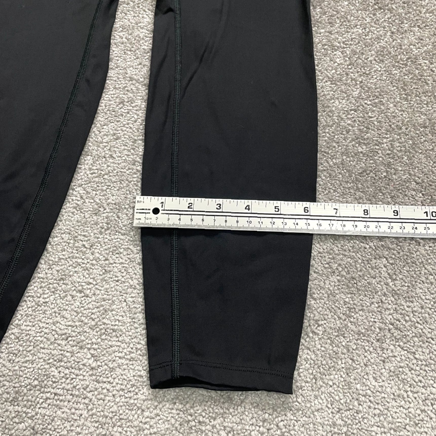 Vintage Unbranded Cropped Leggings Womens Large Black High Rise Pockets Active 28x26 Adult Women Black 90s? Size 36" / US 14 / IT 50 - 5 Thumbnail