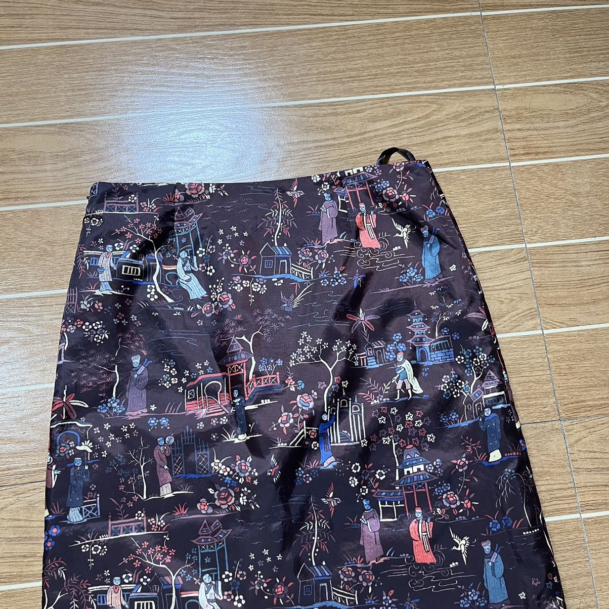 Vivienne Tam Vintage Vivienne Tam Chinese Ethnic Printed Skirt Size 31" - 11 Thumbnail