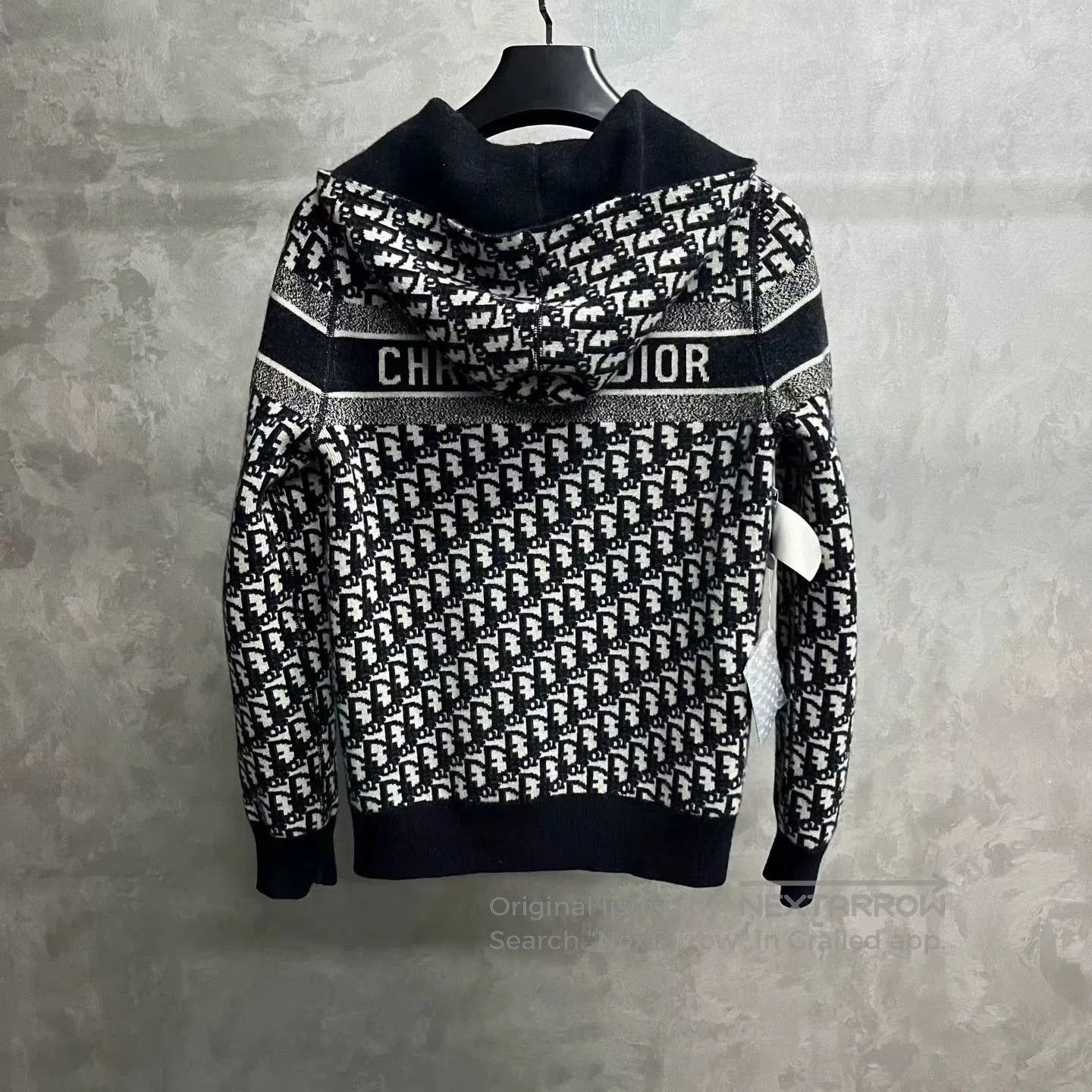 Dior Dior Navy Print Reversible Hooded Sweatshirt. Size S / US 4 / IT 40 - 7 Thumbnail