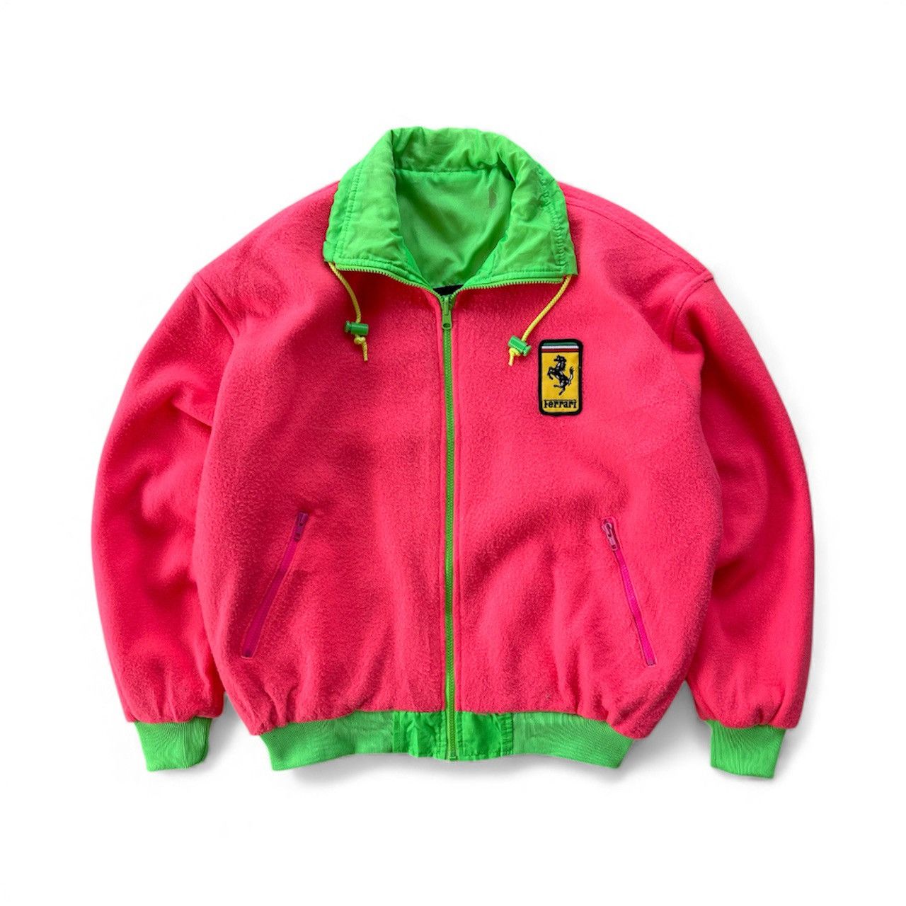 Ferrari 🔥VINTAGE FERRARI BIG LOGO REVERSIBLE RACING BOMBER JACKET Size US L / EU 52-54 / 3 - 2 Thumbnail