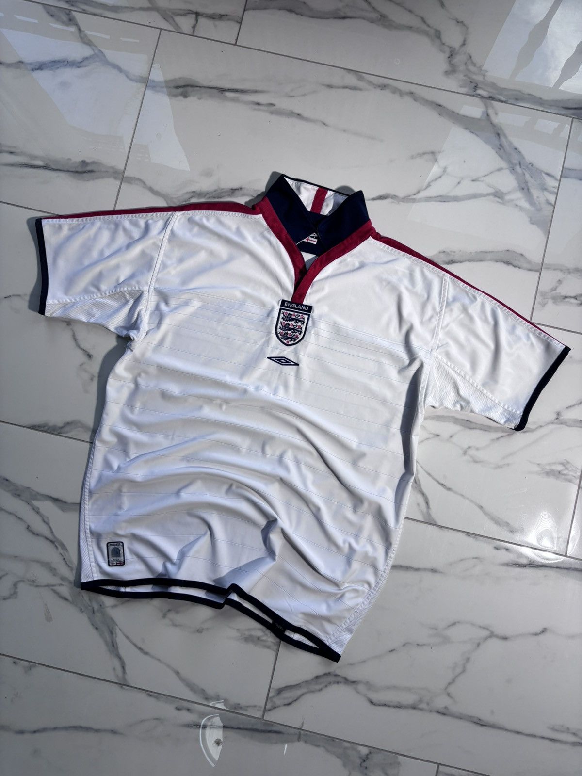Umbro Umbro England Soccer Jersey 2003/2005 BlockCore Style 00’s Size US XL / EU 56 / 4 - 7 Thumbnail