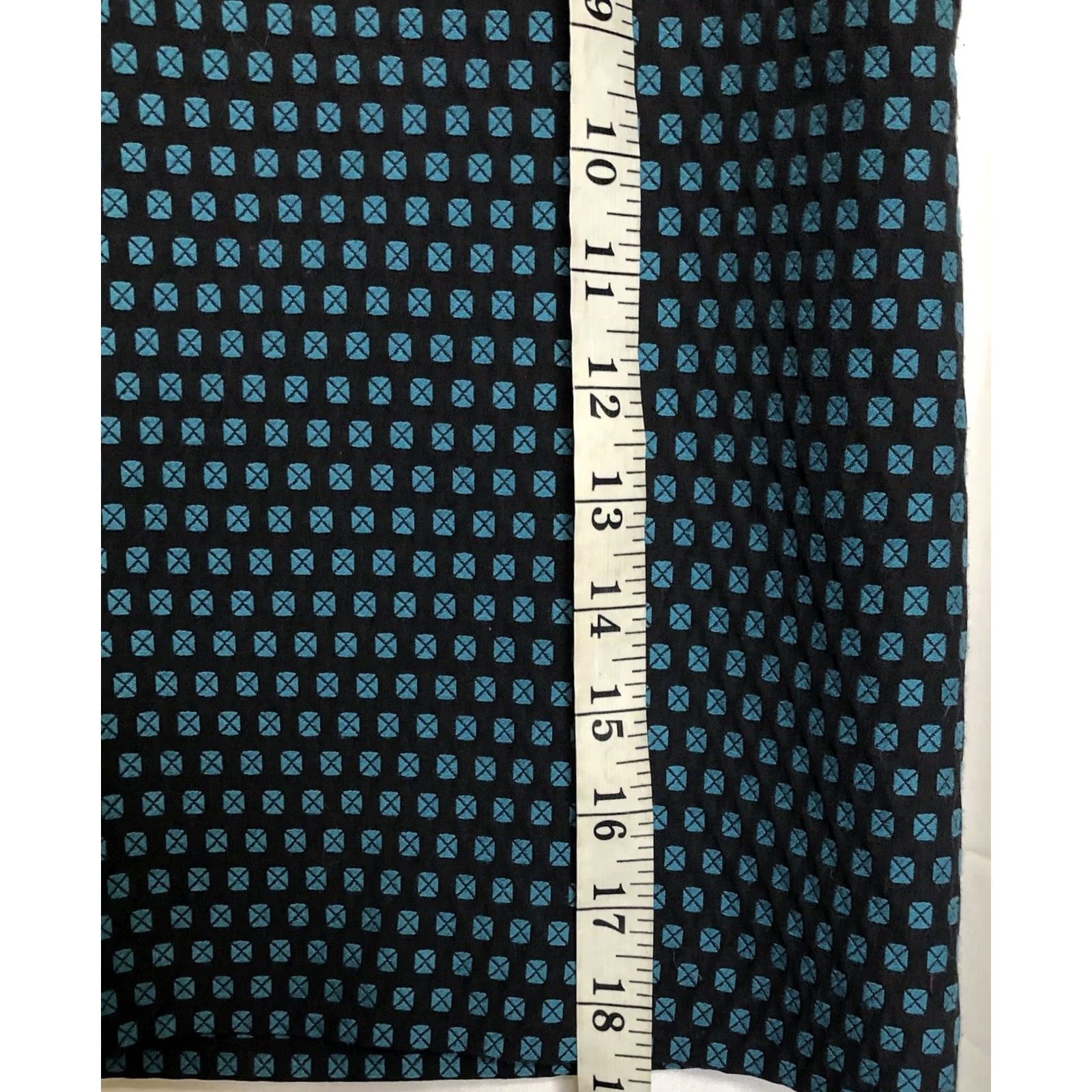 Ann Taylor Ann Taylor Mini Skirt 10P Blk Teal Jacquard Check 32"W Preppy coquette Office Size 32" / US 10 / IT 46 - 4 Thumbnail