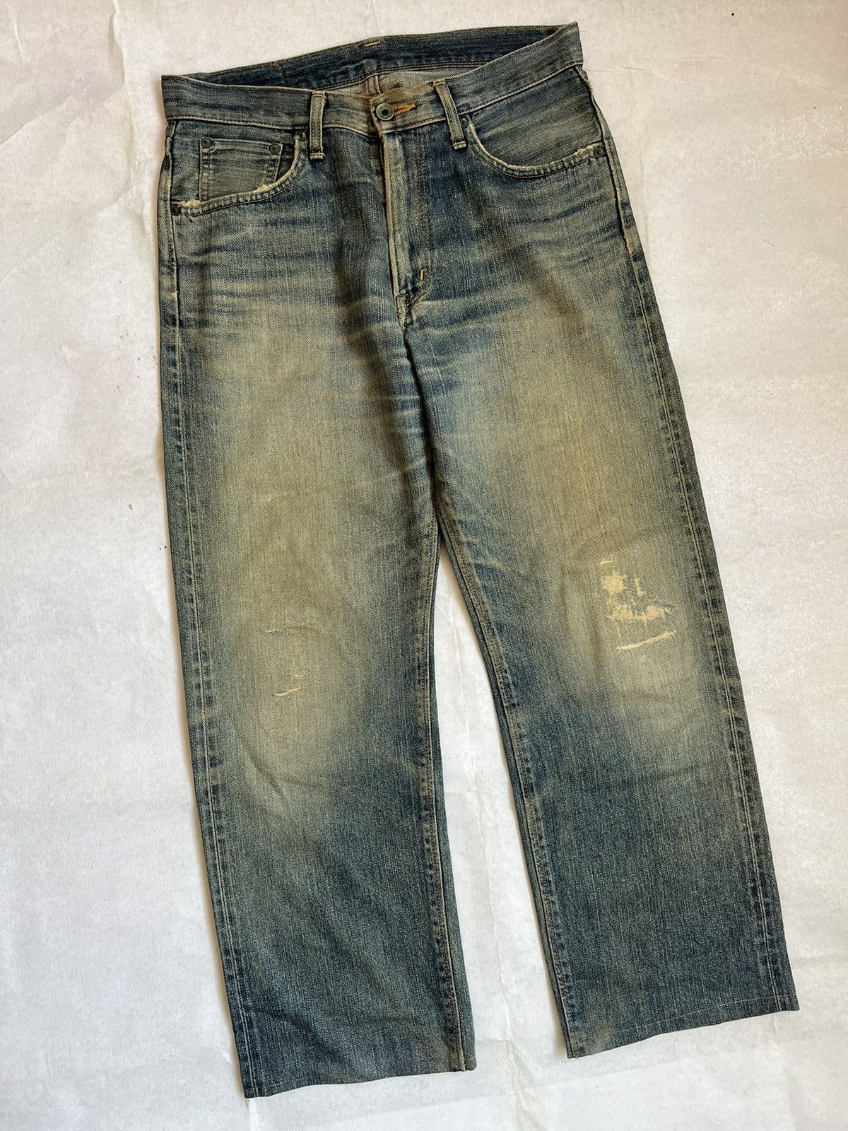 Edwin × Vintage Dirty Edwin 505zx Selvedge Distressed Denim Size US 32 / EU 48 - 2 Thumbnail