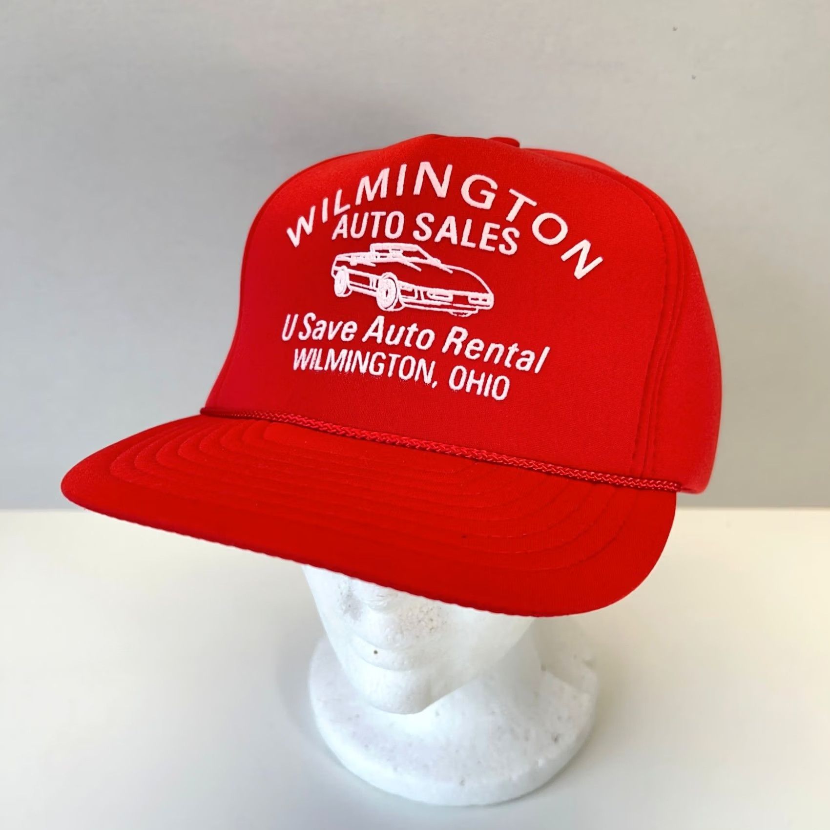 Vintage VINTAGE Madhatter Trucker Hat Red Foam Cars 80s 90s USA Adjustable Men One Size Size ONE SIZE - 2 Thumbnail