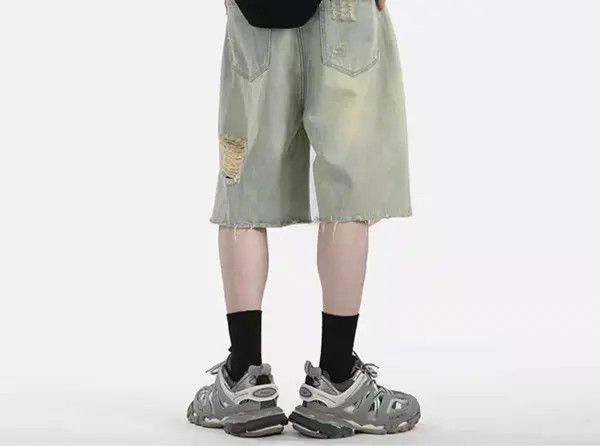 VIBE Street Hip Hop Vintage Loose Fit Denim Shorts Size US 31 - 8 Thumbnail