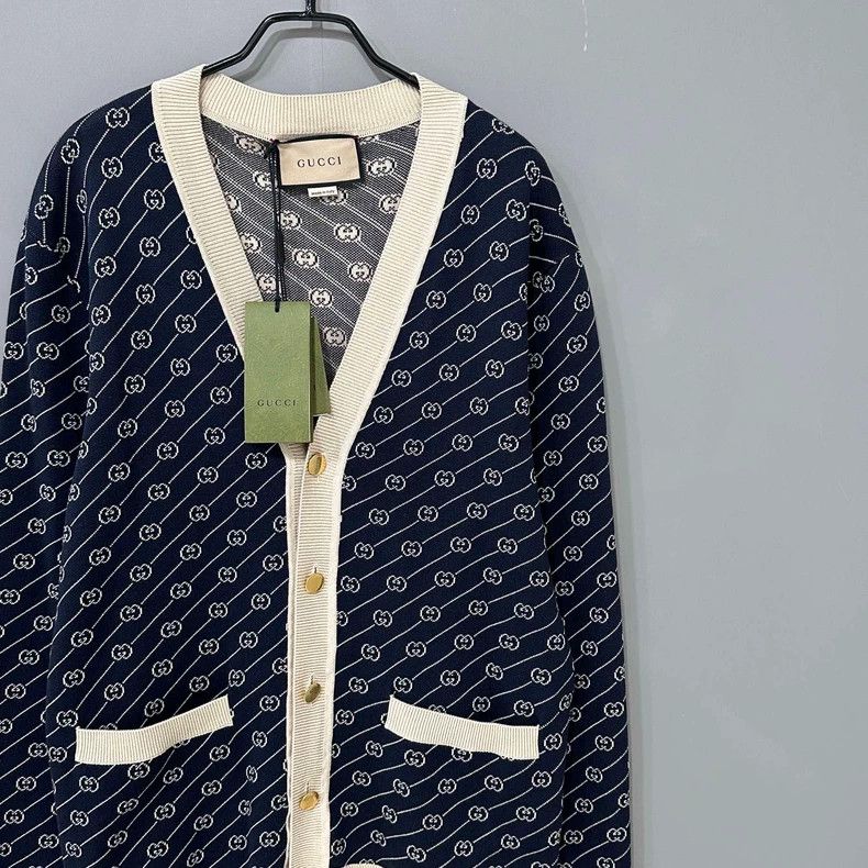 Gucci Gucci Double g jacquart full-print cardigan 2506-Nextarrow Size XS / US 0-2 / IT 36-38 - 4 Thumbnail