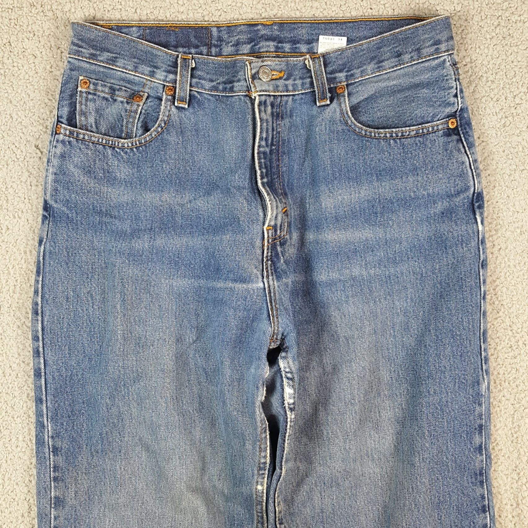 Levi's 90s Levi's 560 Loot Fit Straight Leg Size 12 Vintage Denim Blue Jeans Stonewash Size 34" / US 12 / IT 48 - 2 Thumbnail