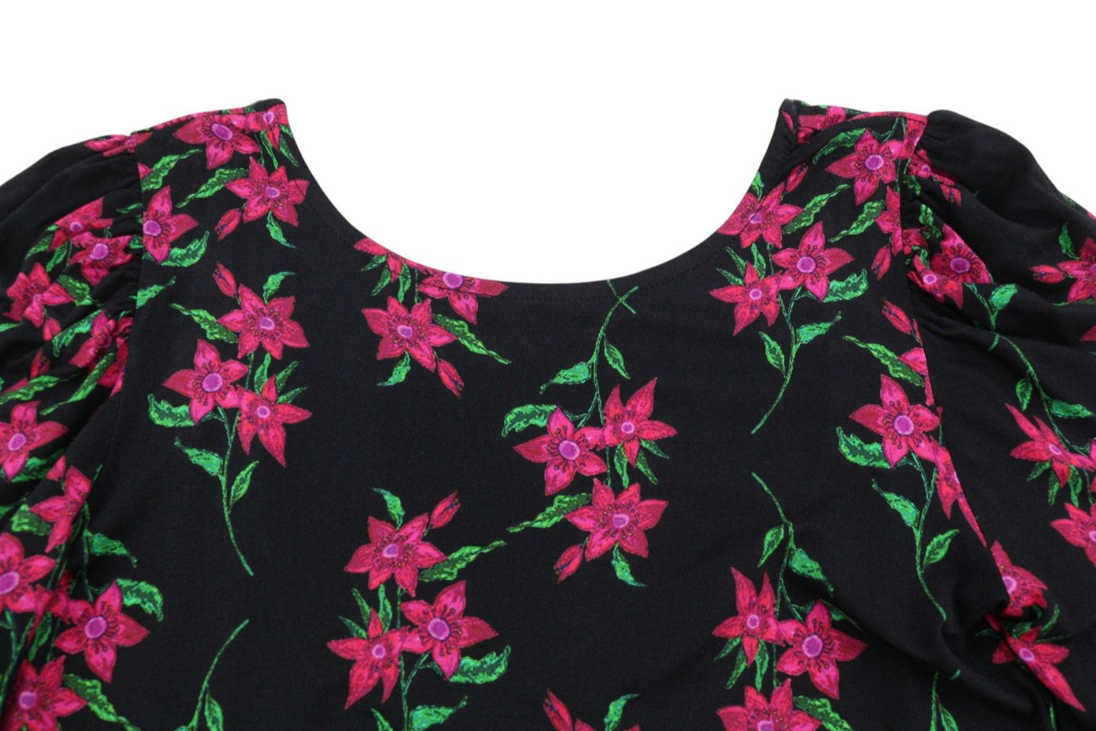 Desigual TS KIM M Black Floral Open Back Blouse 88939 Size M / US 6-8 / IT 42-44 - 5 Thumbnail