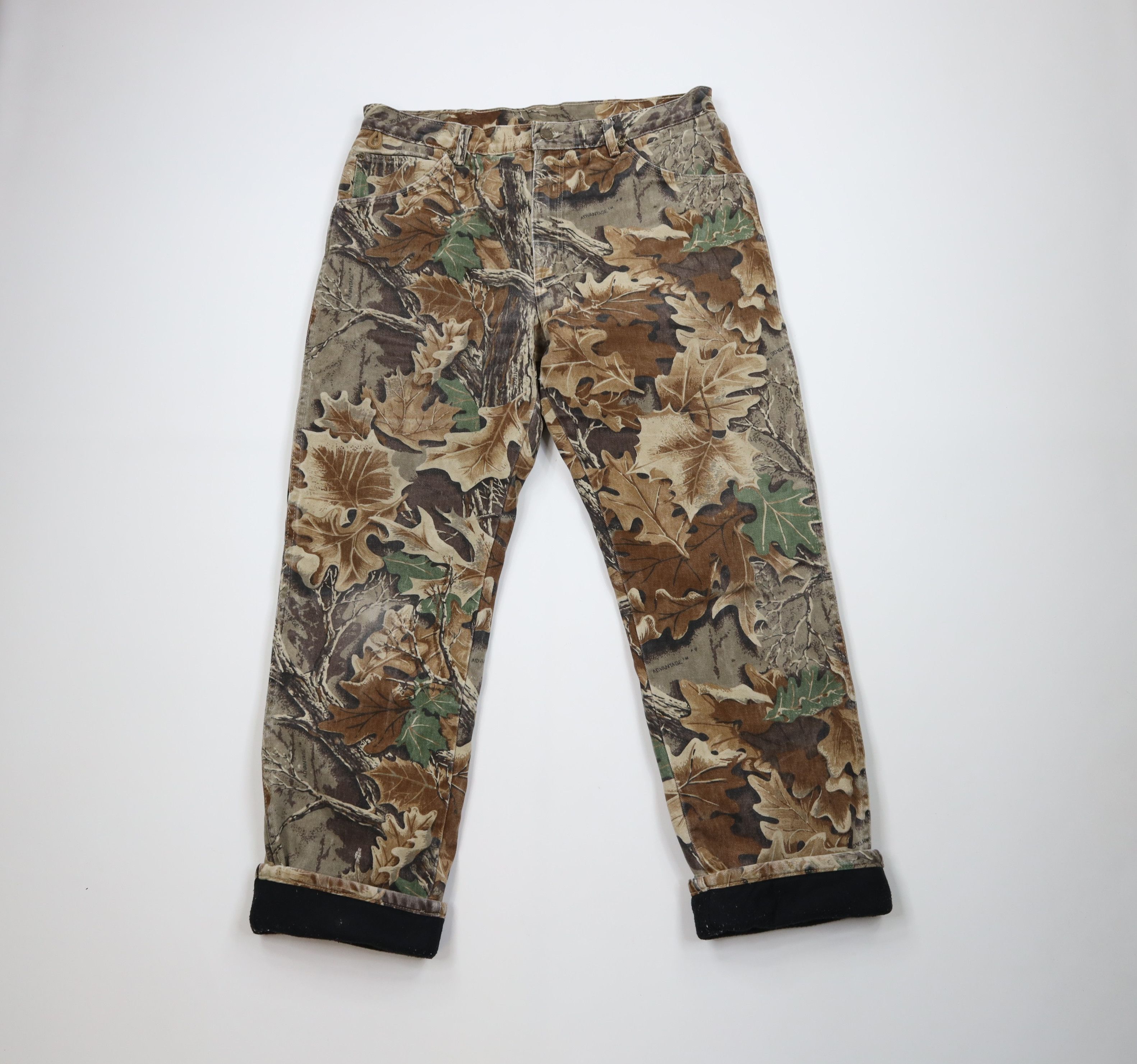 Wrangler Vintage 90s Y2K Wrangler Fleece Lined Camouflage Jeans Size US 36 / EU 52 - 1 Thumbnail