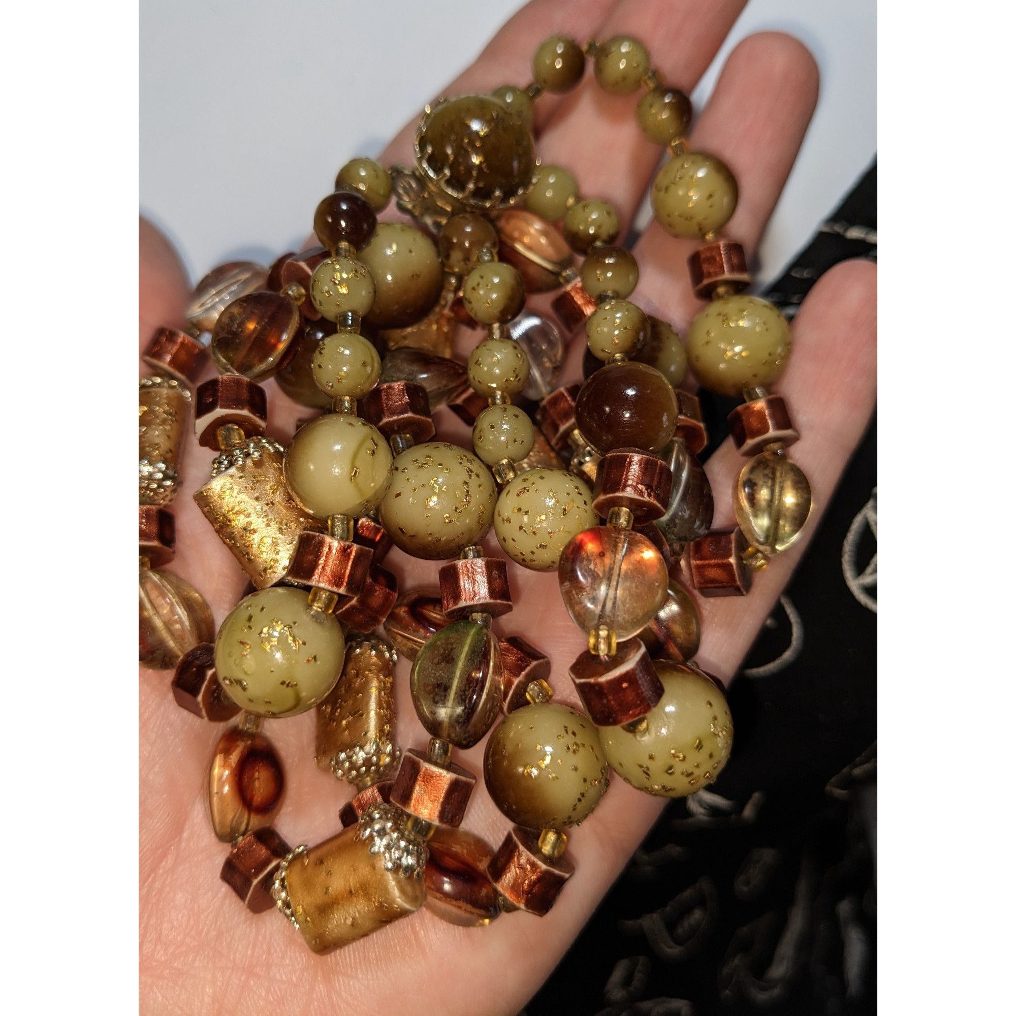 Other Vintage Bohemian Beaded Necklace Earth Tones Made In Japan Size ONE SIZE - 6 Thumbnail