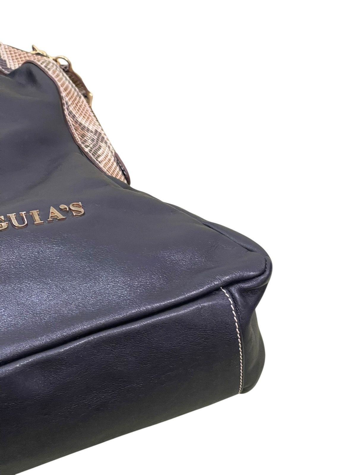 Genuine Leather Full Leather Guia’s Italy Python Tote Shoulder Bag 1🟩5 Size ONE SIZE - 10 Thumbnail