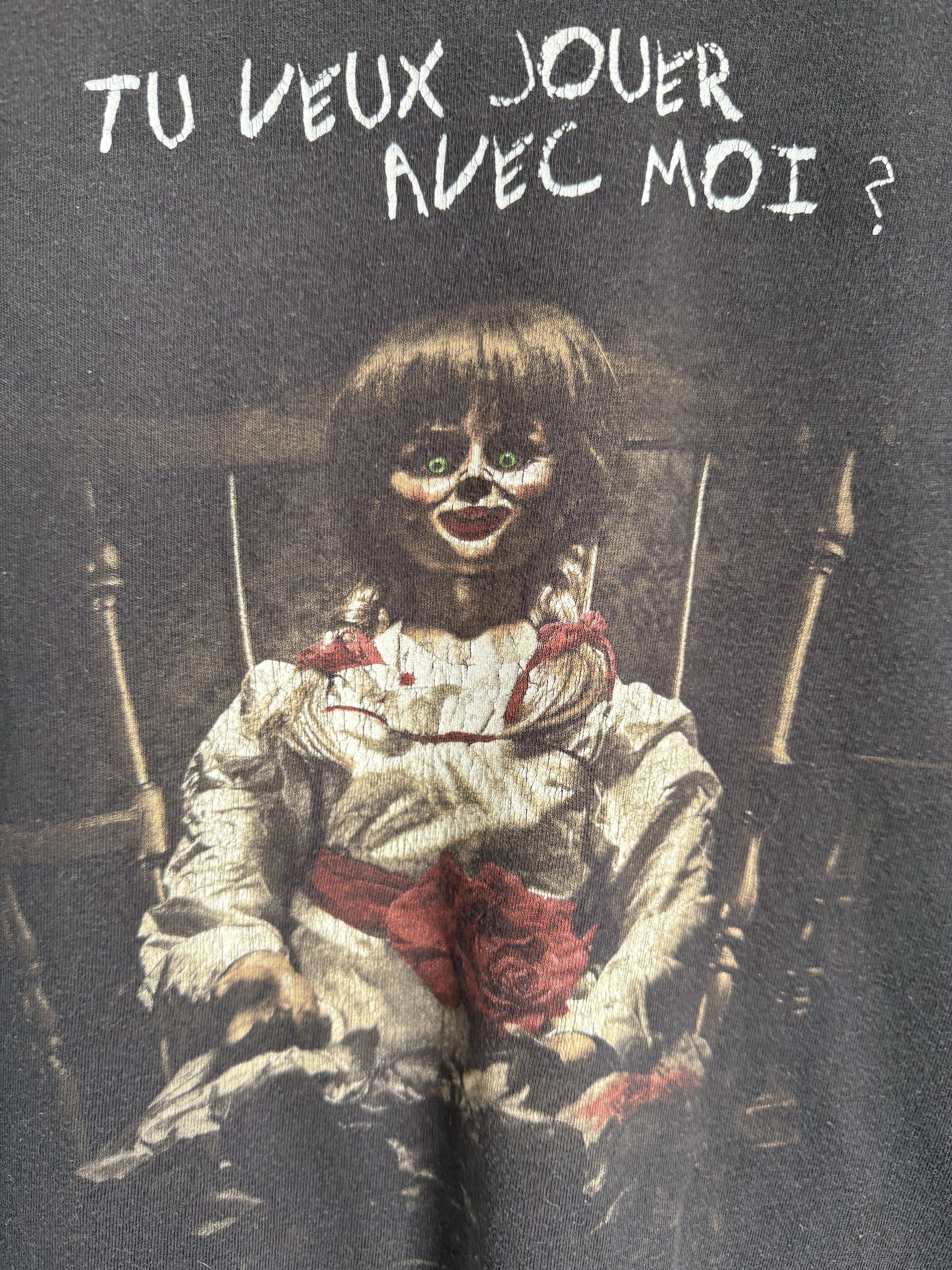 Vintage 2014 Annabelle Horror Movie Tu veux jouer avec moi? t-shirt Size US M / EU 48-50 / 2 - 2 Thumbnail
