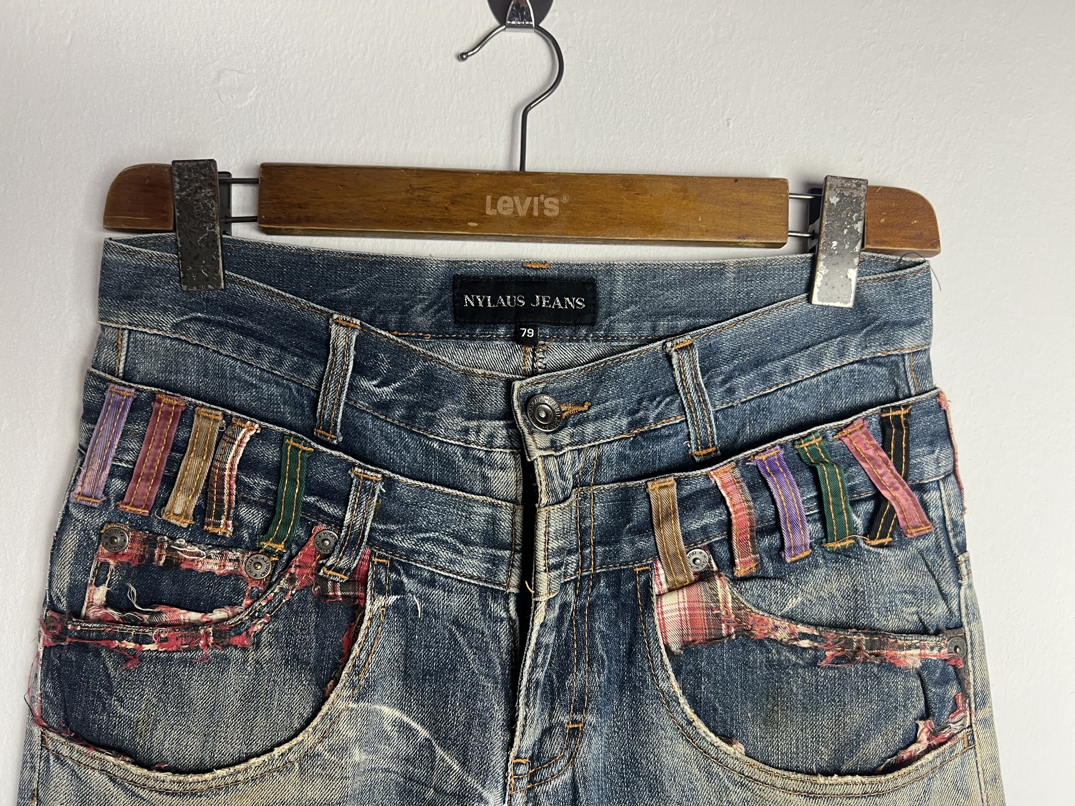 Unsound Rags Nylaus Double Waist Distressed Clawmark Denim Jeans Size US 30 / EU 46 - 3 Thumbnail
