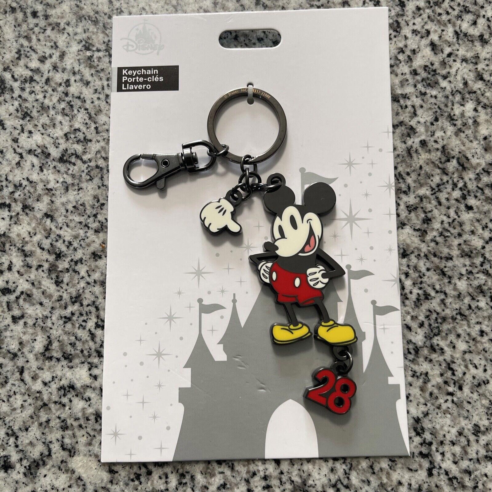 Designer NWT Disneyland Mickey Mouse Chrome Keychain 28 Years Size ONE SIZE - 1 Thumbnail