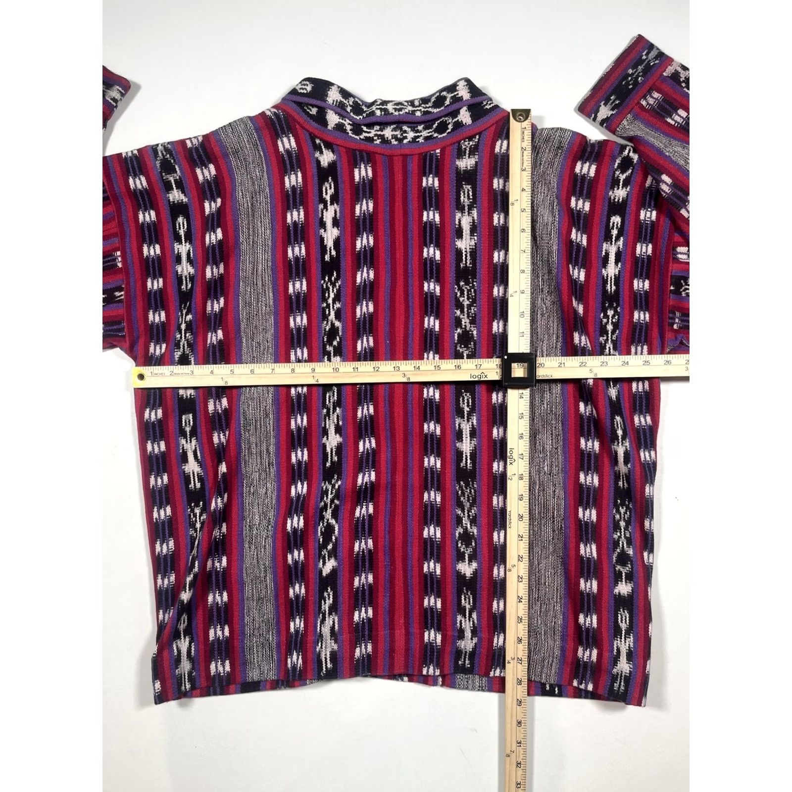 Vintage VINTAGE Los Artesanos De San Juan Jacket Womens Large Kimono Guatemala Aztec Hand Woven Size L / US 10 / IT 46 - 7 Thumbnail