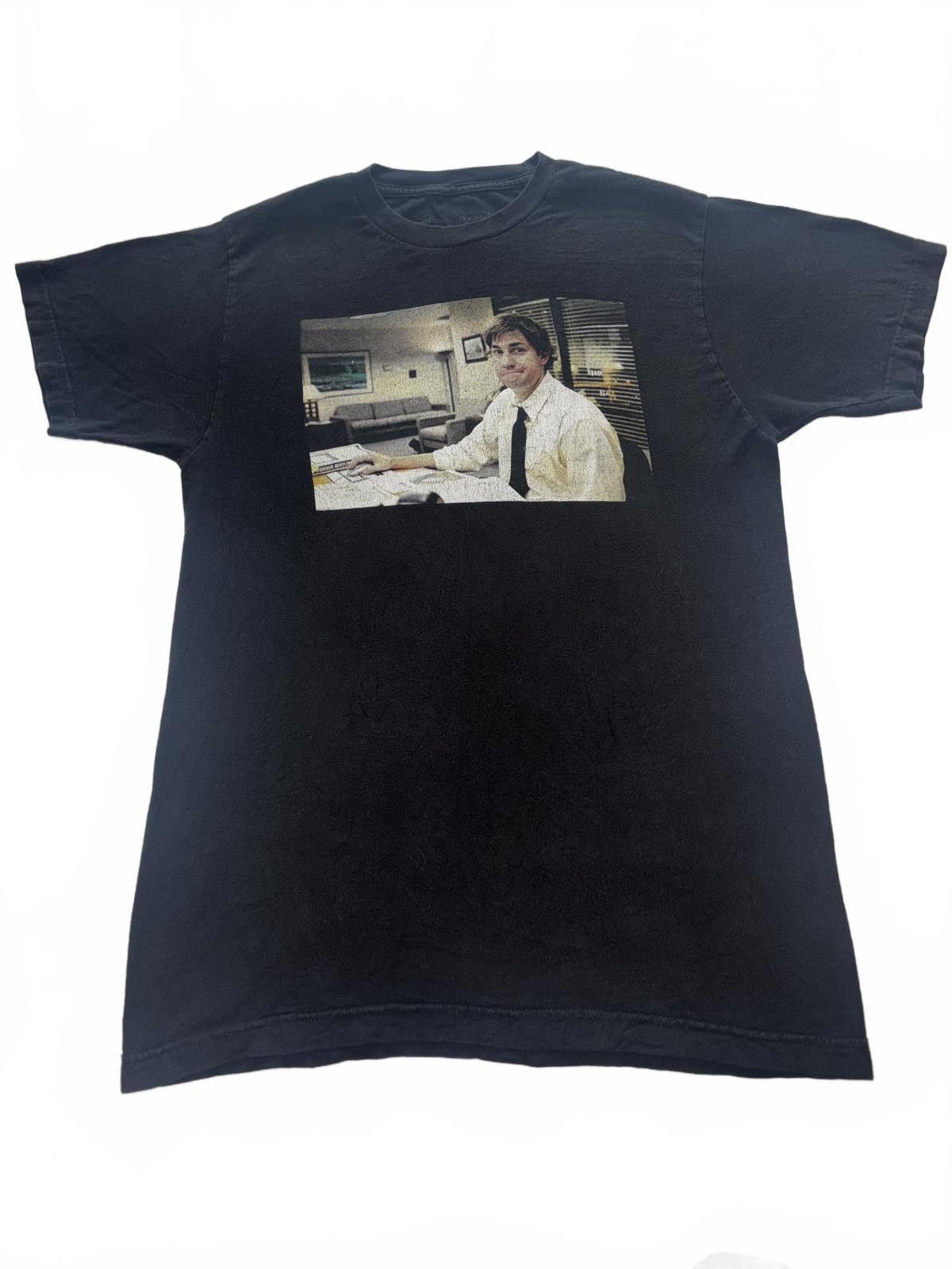 Unknown London Vintage Black Graphic Tee Featuring The Office Character Size US M / EU 48-50 / 2 - 1 Thumbnail