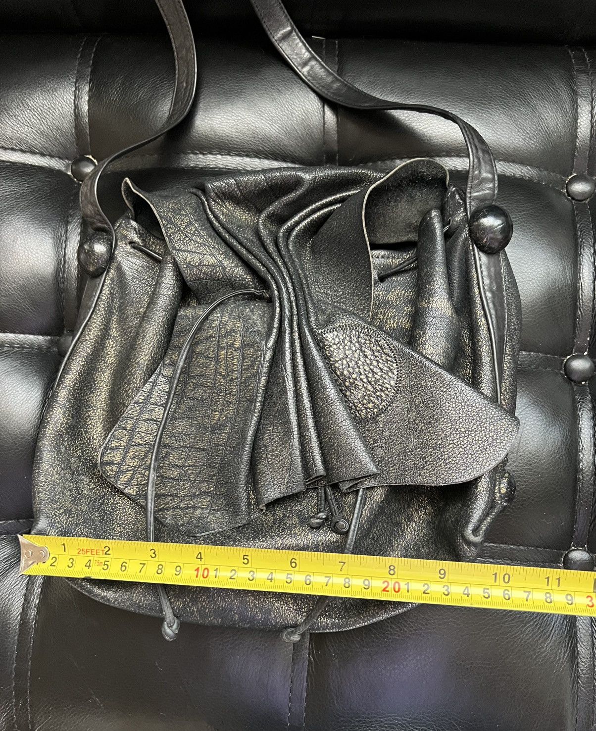 Other Carlos Falchi Vintage Black Leather Butterfly Bag USA made Size ONE SIZE - 3 Thumbnail