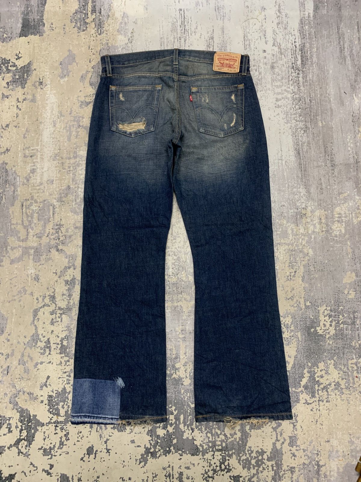 Levi's Vintage Levis 527 Bootcut Distressed Jeans 35x31 Size US 35 - 6 Thumbnail
