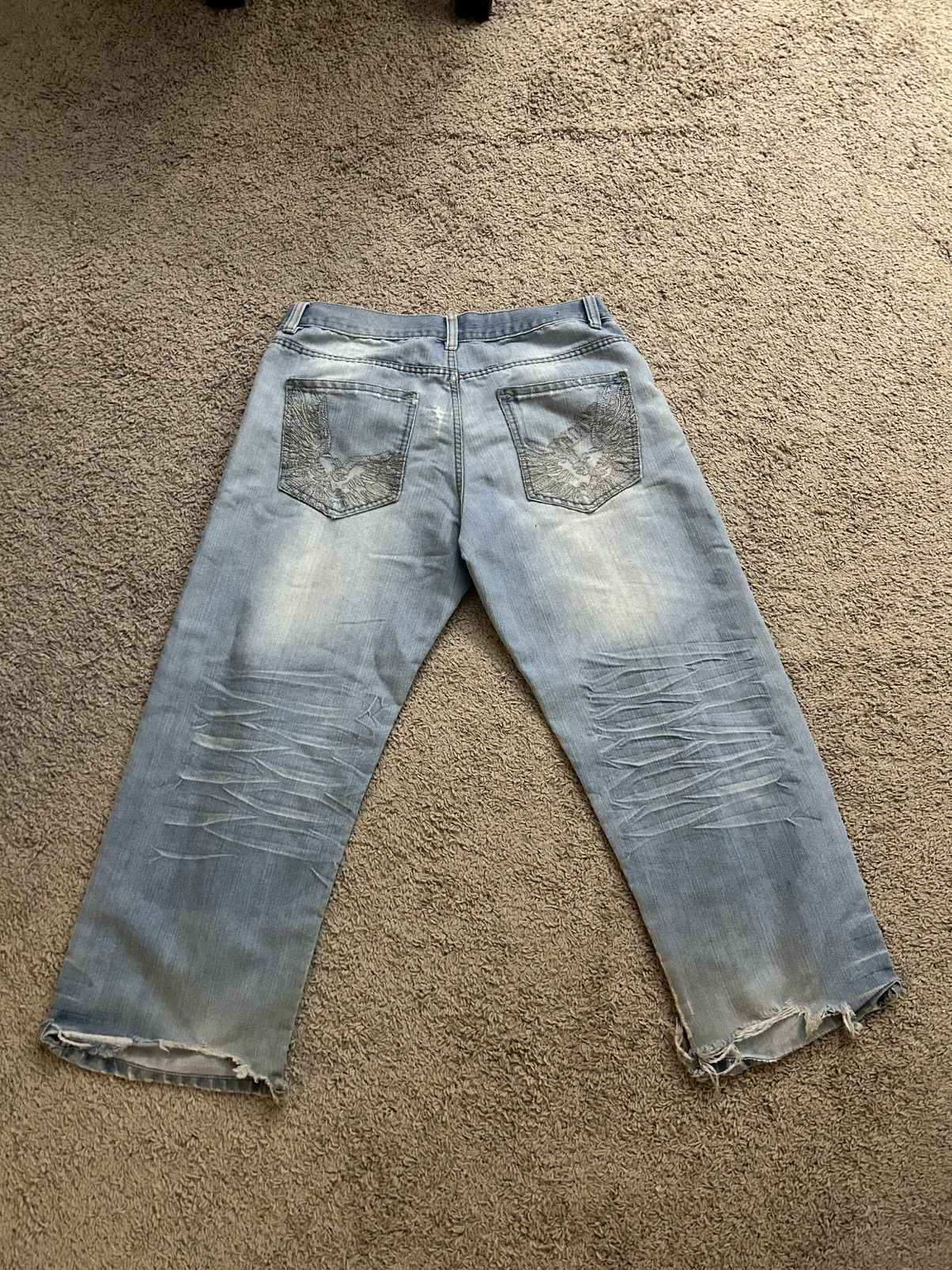 Avirex Avirex Men’s Light Wash Baggy Jeans Size US 36 / EU 52 - 4 Thumbnail