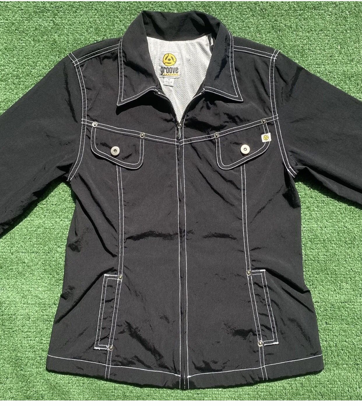 Vintage Vintage 90’s Groove Hip Hop Music Company Jacket XS Size XS / US 0-2 / IT 36-38 - 3 Thumbnail