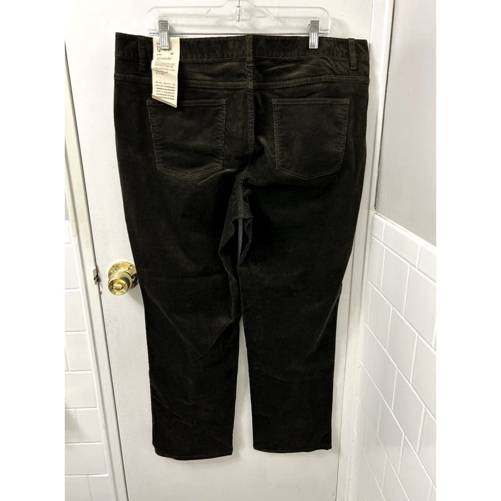 Talbots Here'S my refined title: Talbots Heritage Corduroy Pants Womens 18 Olive Green Straight Leg NWT 9 MSRP Size 40" / US 18 - 7 Thumbnail