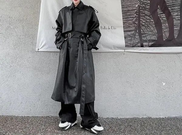 Other Higuchi x Ezaki Faux Leather Belted Trench Coat Size US L / EU 52-54 / 3 - 6 Thumbnail