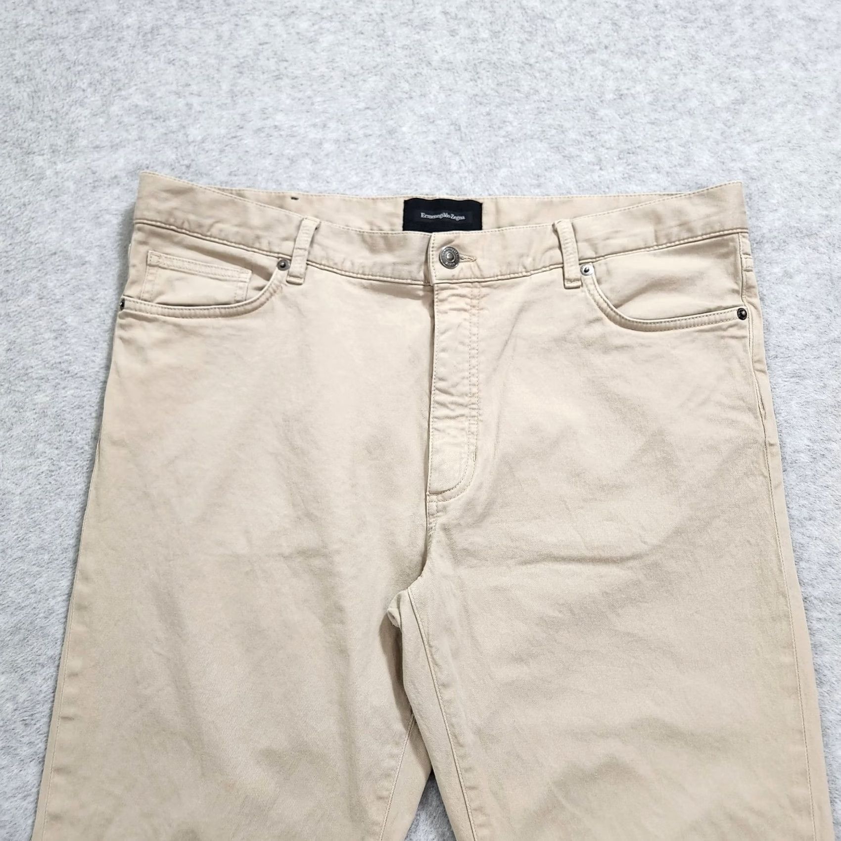Ermenegildo Zegna Ermenegildo Zegna Pants Mens 38x31 Beige Chino Straight Leg Luxury City 5 Pocket Preppy Size US 38 / EU 54 - 2 Thumbnail