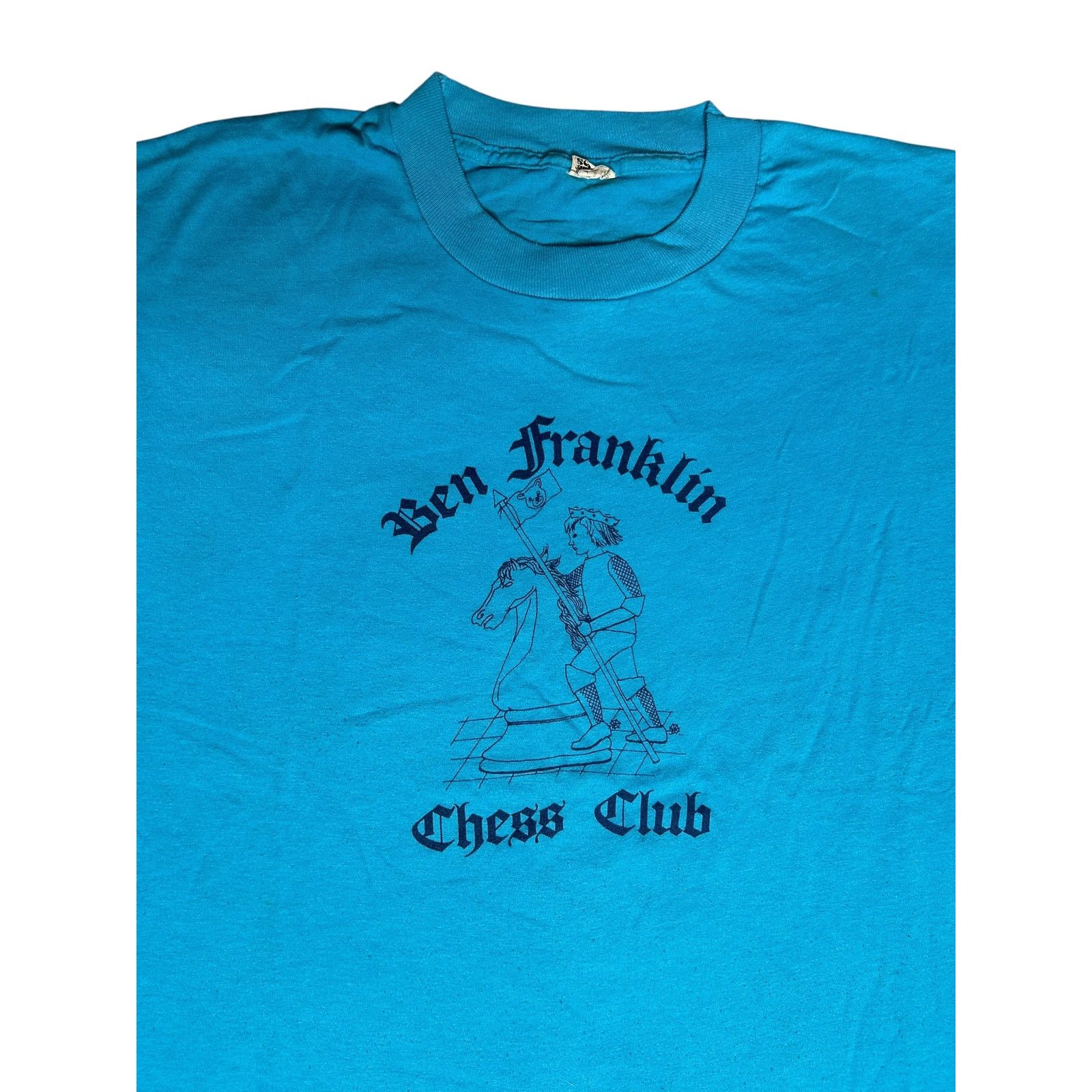 Vintage Vintage 90s Ben Franklin Chess Club T-Shirt Size US M / EU 48-50 / 2 - 3 Thumbnail